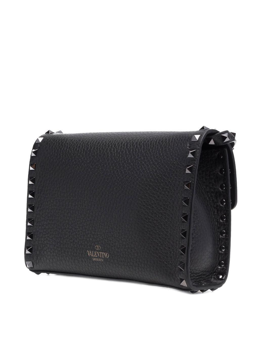 Small Rockstud leather crossbody bag<BR/><BR/><BR/> 6W2B0181HAD 0NO VALENTINO GARAVANI 