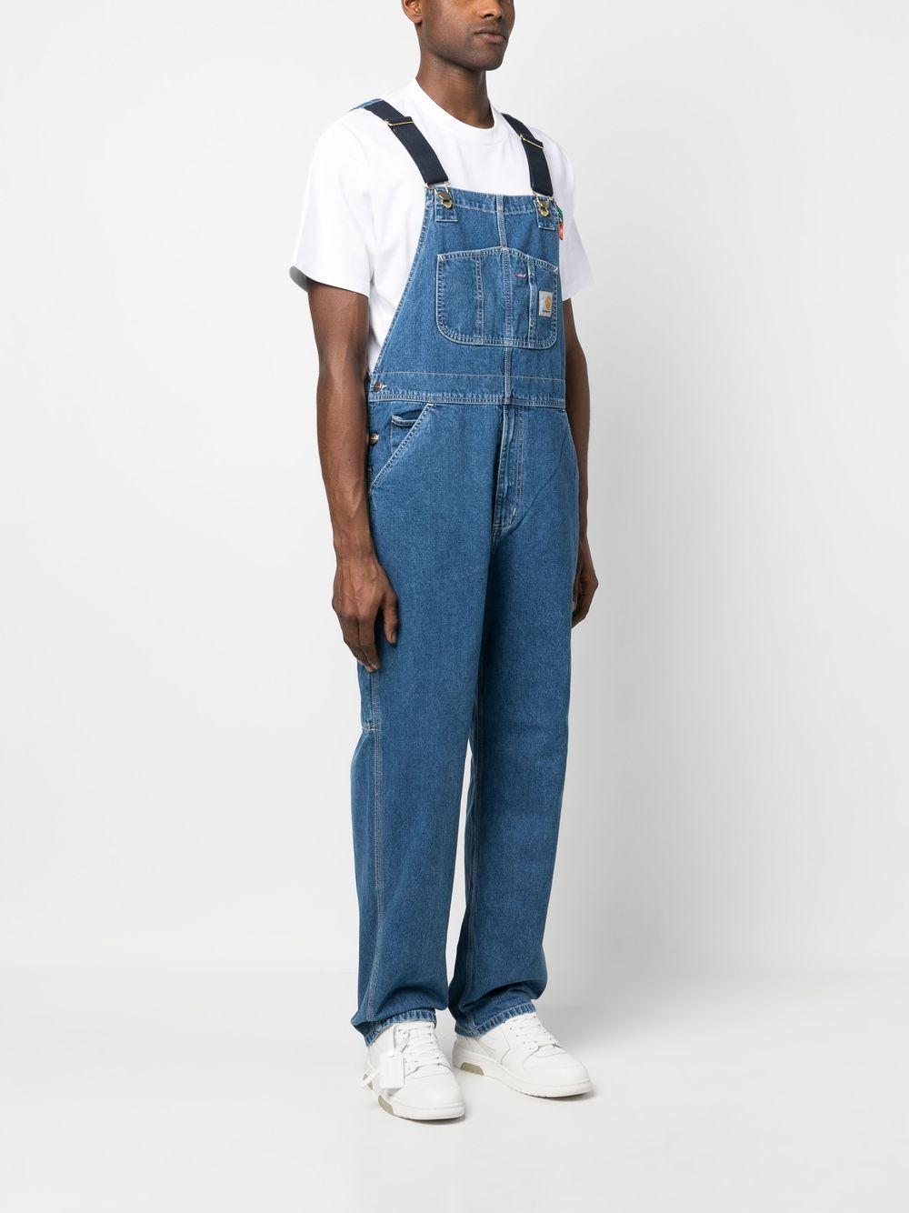 Logo-patch straight-leg dungarees<BR/><BR/> I022946 Bib Overall01.06.32 CARHARTT WIP 