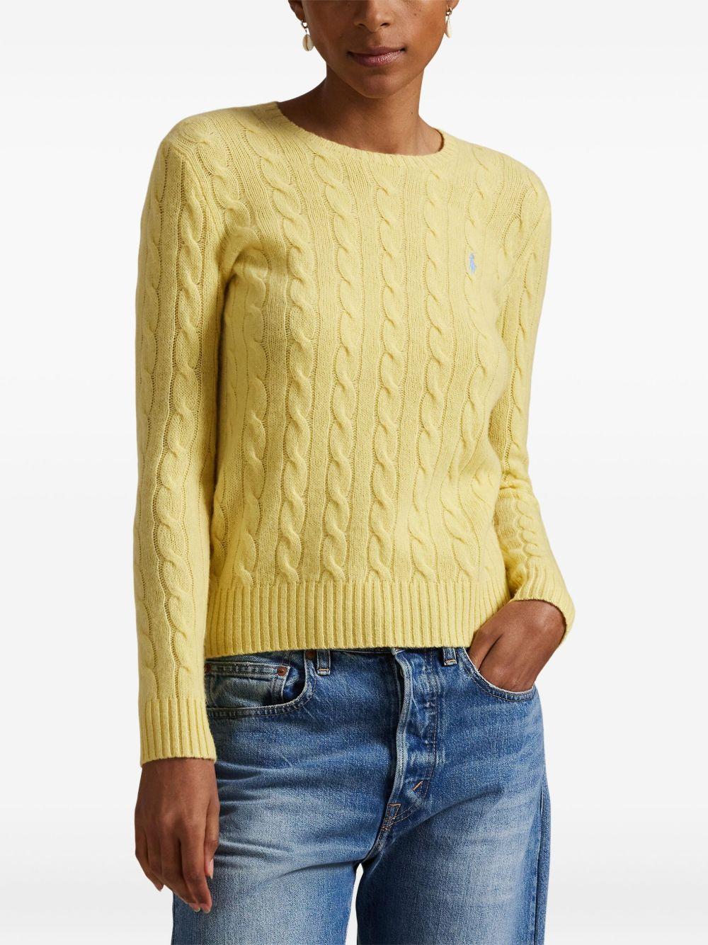 Cable Wool-Cashmere Crewneck Jumper 211971865007 FALLYELLOW POLO RALPH LAUREN 