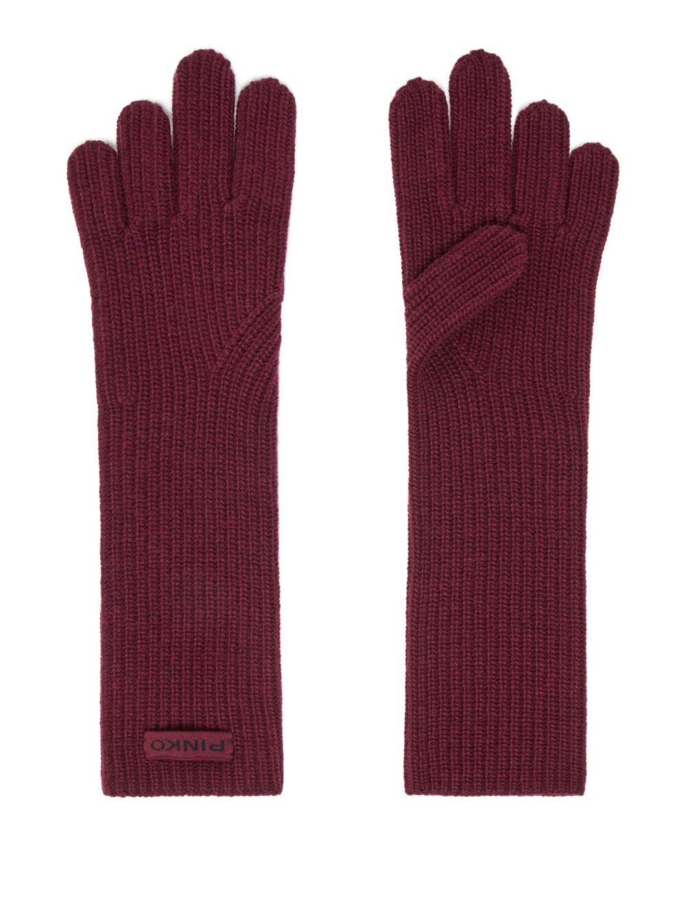 Long wool and cashmere-blend gloves 105997 A2Z4R57 PINKO 