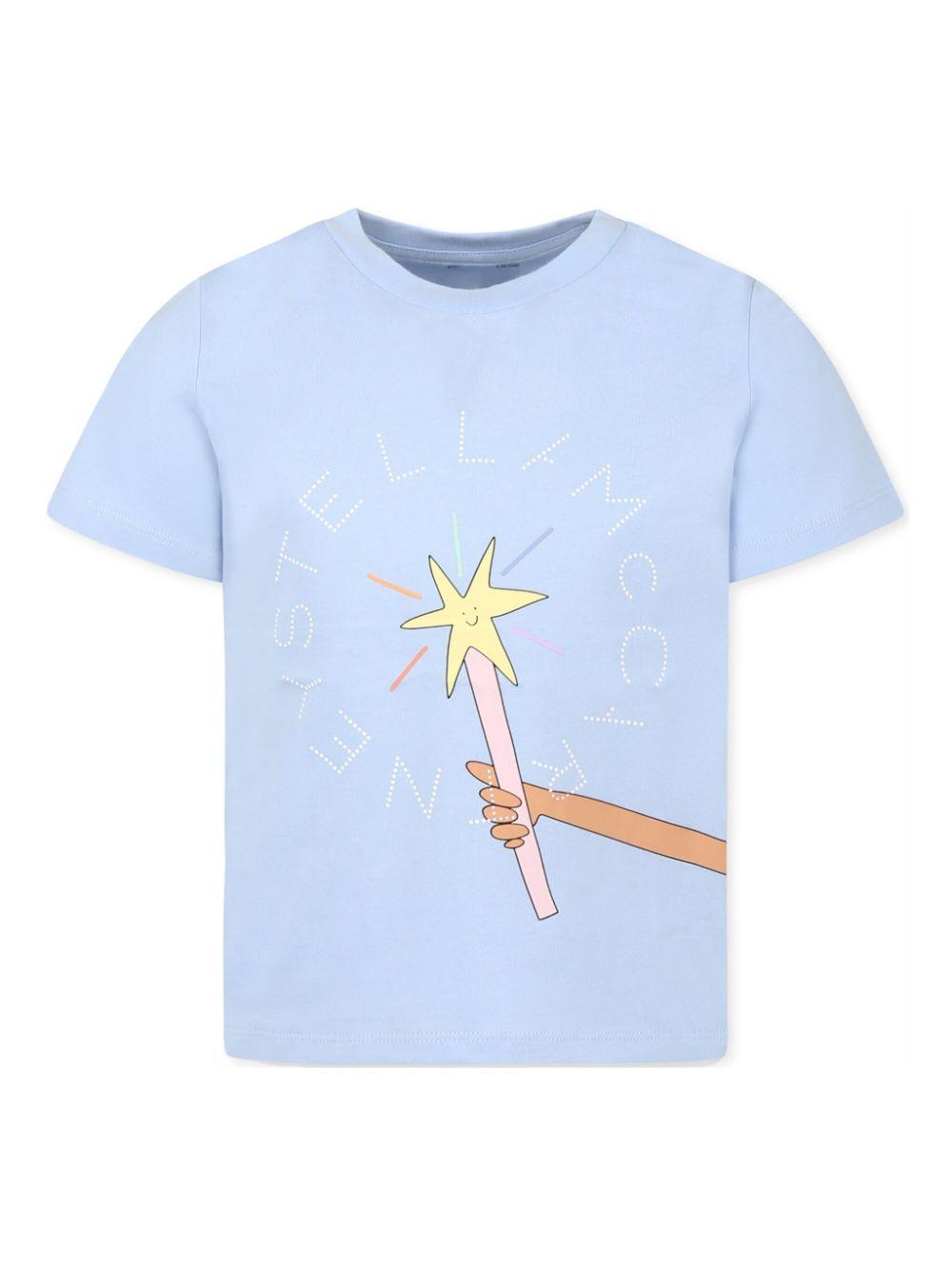 Illustration-style print T-shirt<BR/><BR/><BR/> TW8A01 Z0434652 STELLA McCARTNEY KIDS 