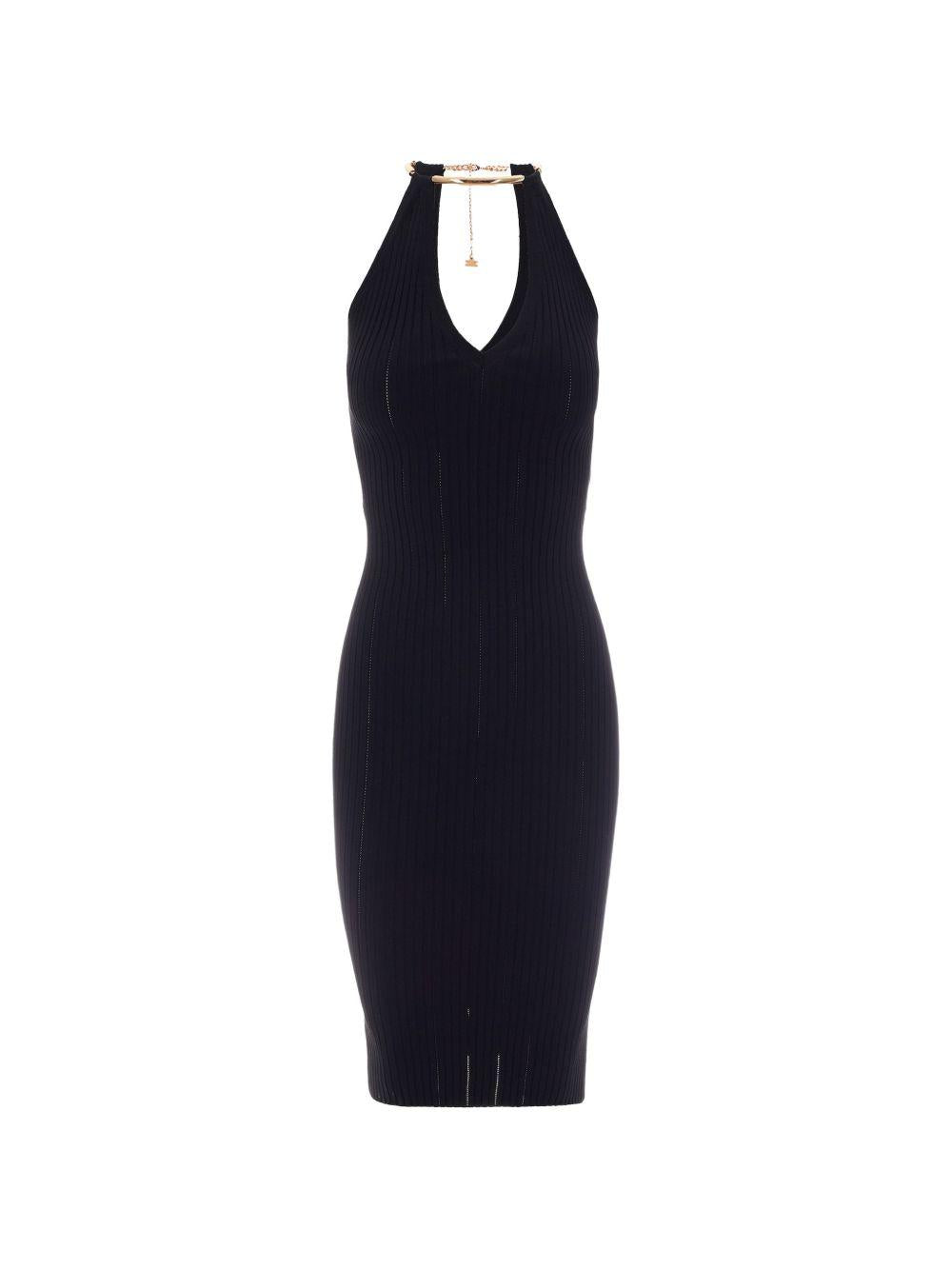 Open-knit dress with jewel detail AM16S61E2 110 ELISABETTA FRANCHI 