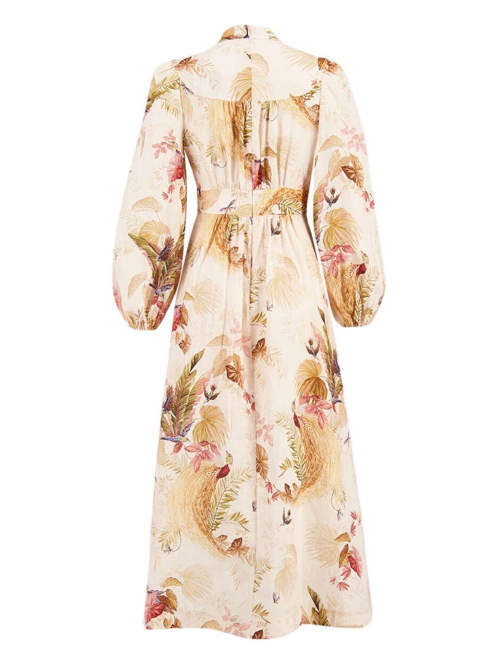 Long dress with floral print 5146DSS253 CRMPLMFLO ZIMMERMANN 