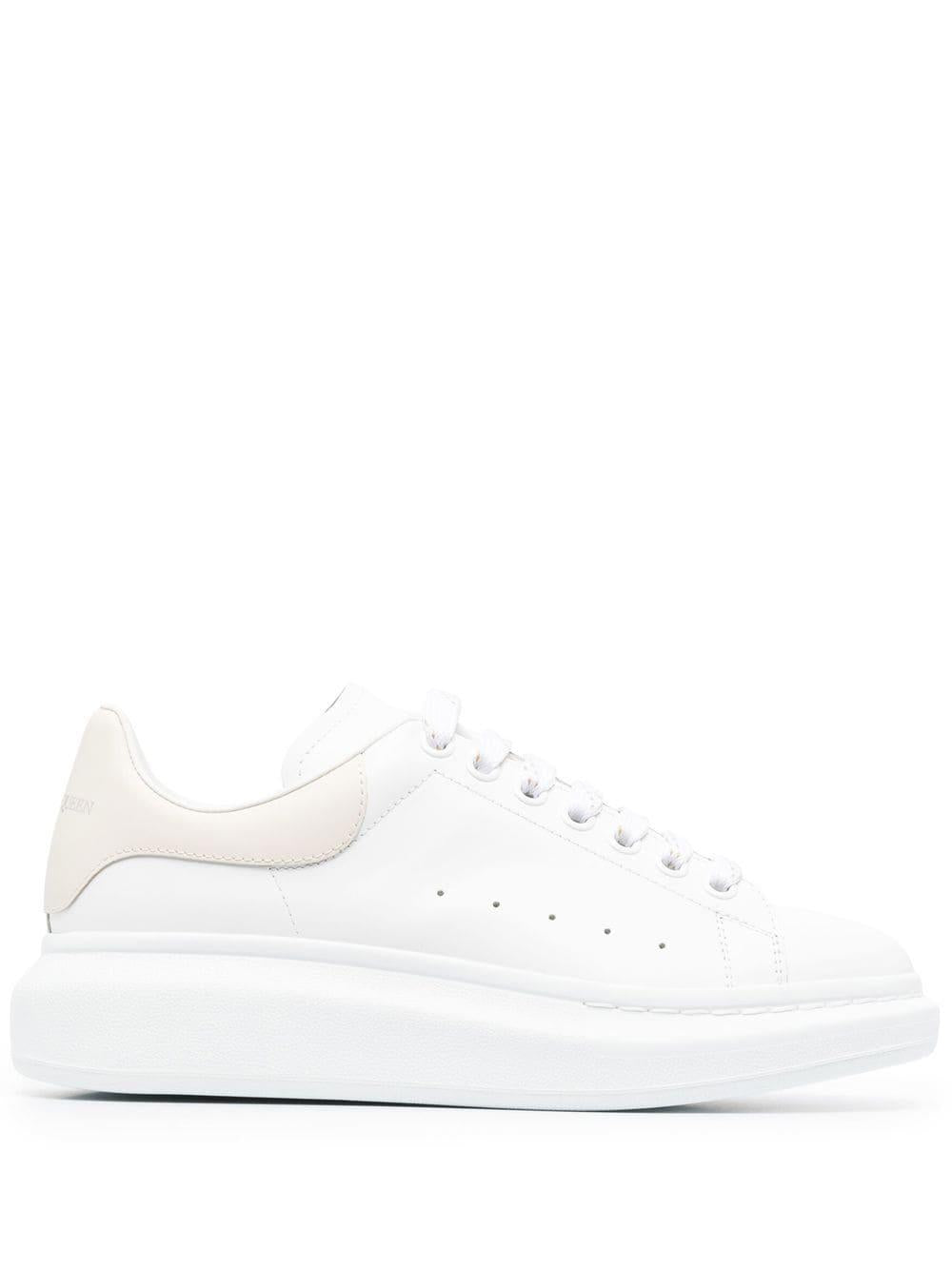 White/beige calf oversized sole low-top sneakers 727388 WHGP58933 ALEXANDER MCQUEEN 