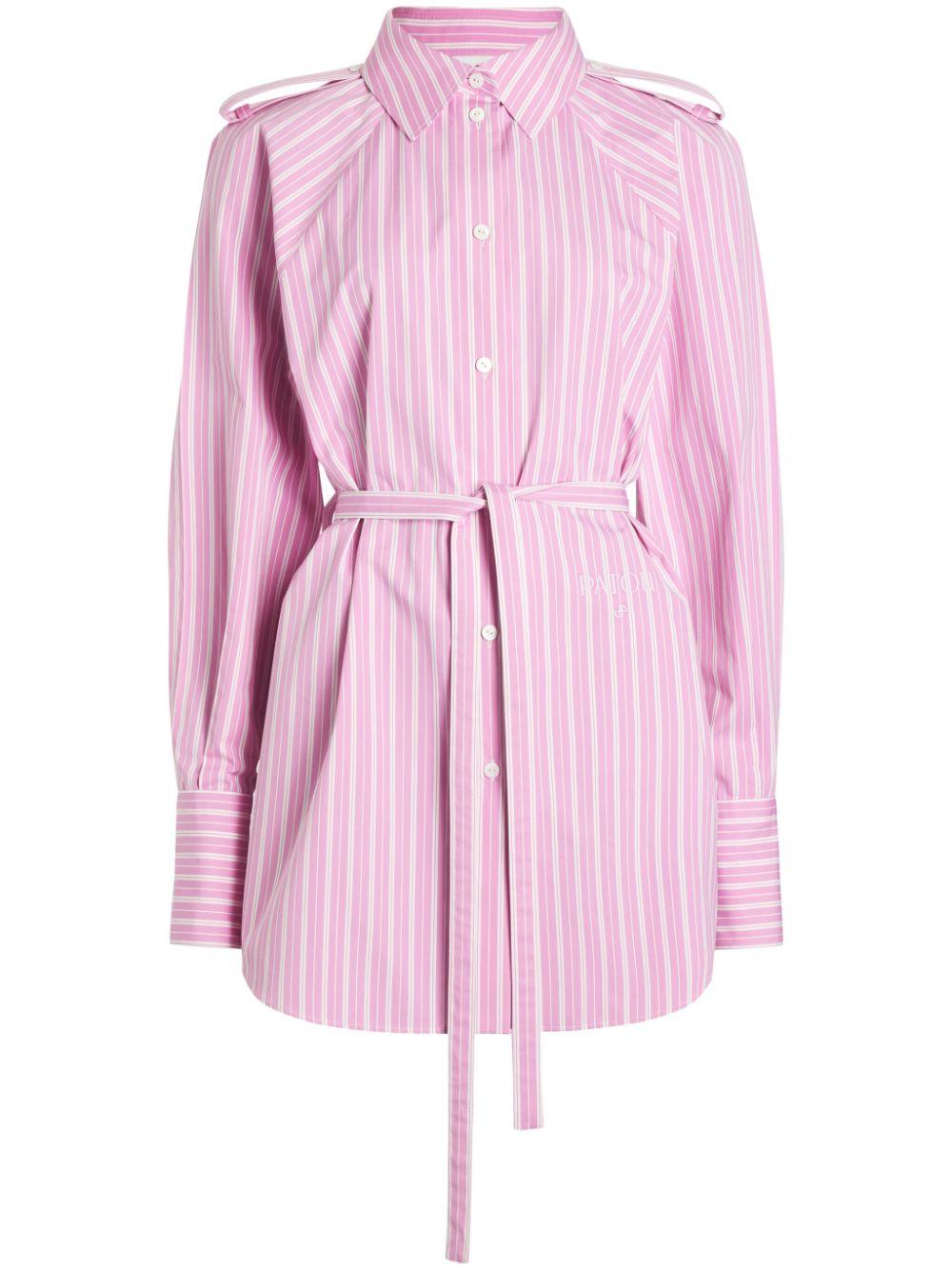 Pink striped mini shirt dress<BR/><BR/><BR/> DR1530190 5063 PATOU 