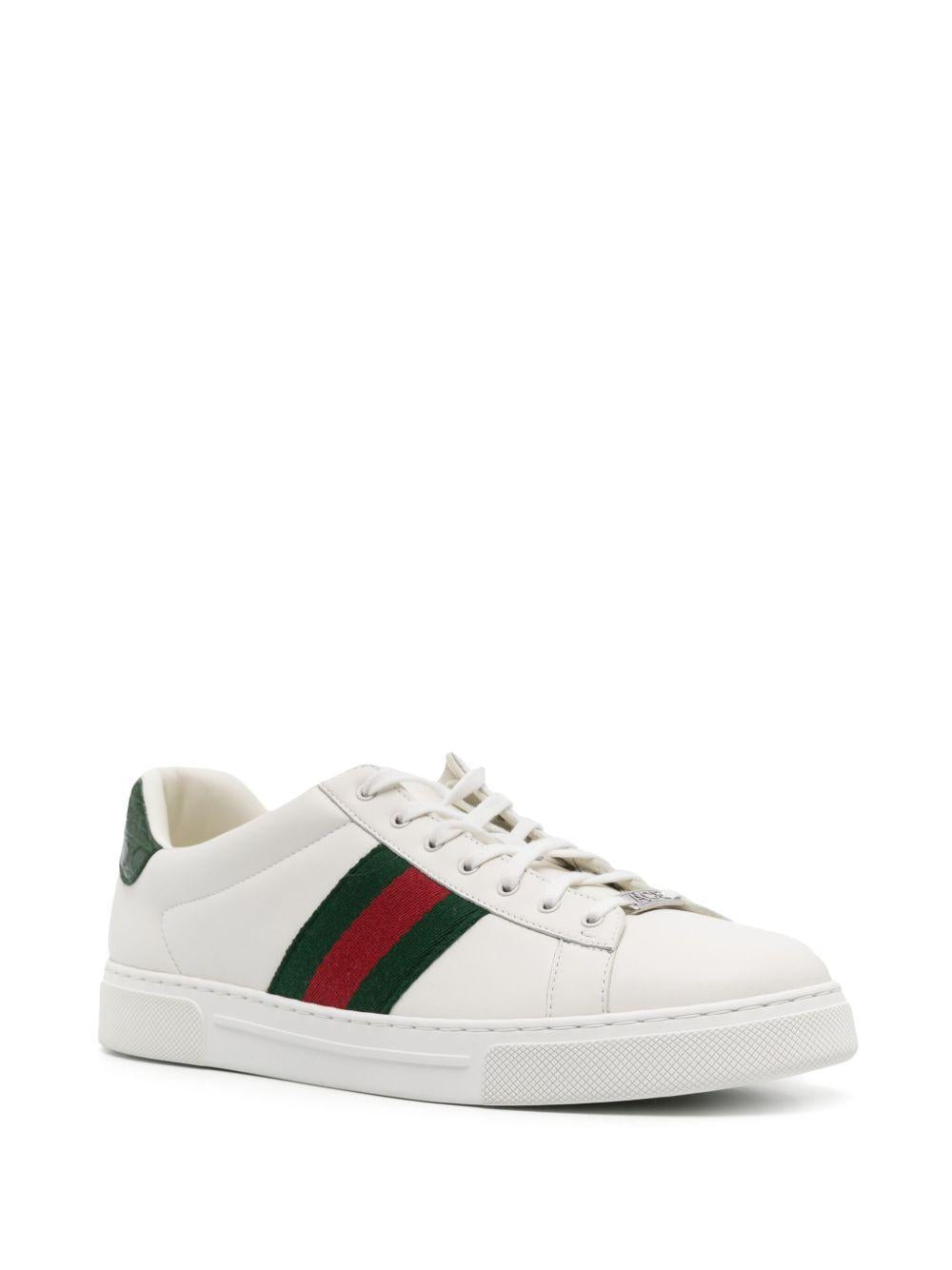 Ace leather sneakers<BR/><BR/> 757892 AACAG9055 GUCCI 
