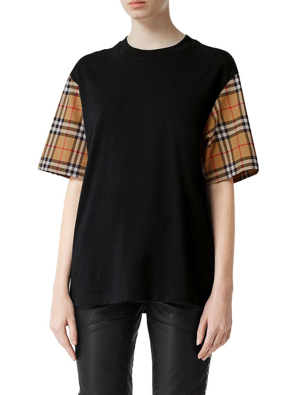 T-shirt con motivo Vintage Check 8014895 BLACK BURBERRY 