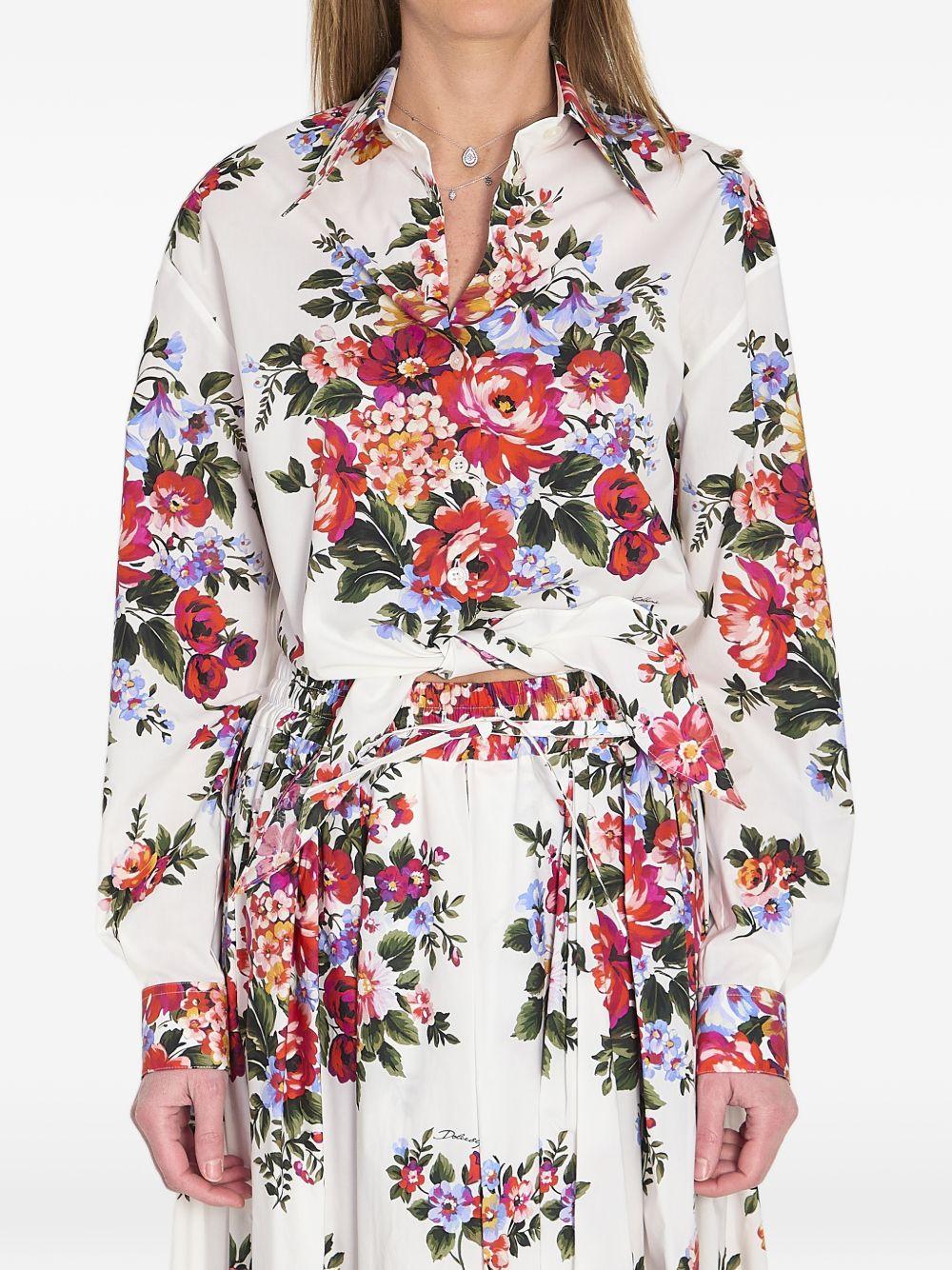 Flower bouquet-print cotton shirt F5T76T HS5UUHA5ZO DOLCE & GABBANA 
