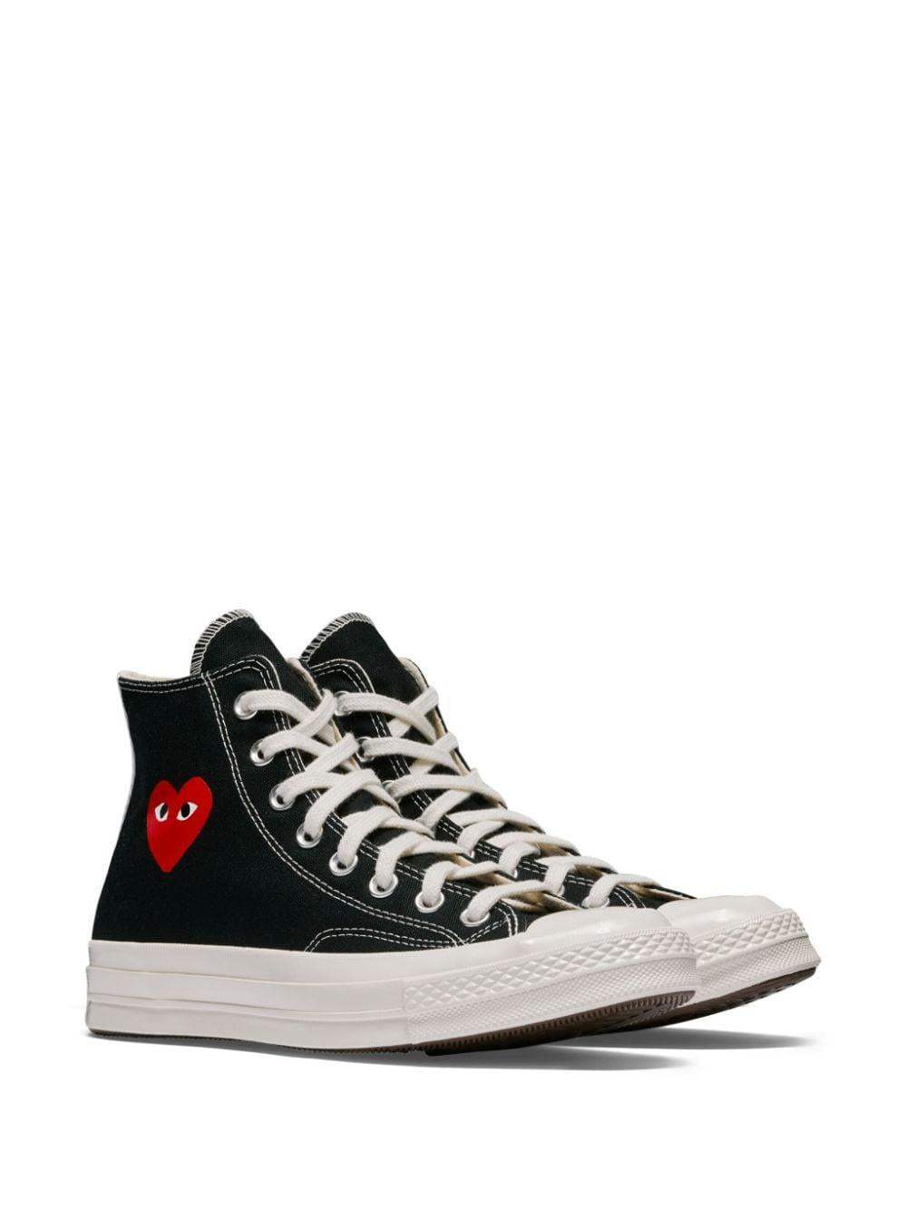 Single Heart Chuck '70 sneakers AZ-K129-001 BLACK COMME des GARÇONS PLAY x Converse 
