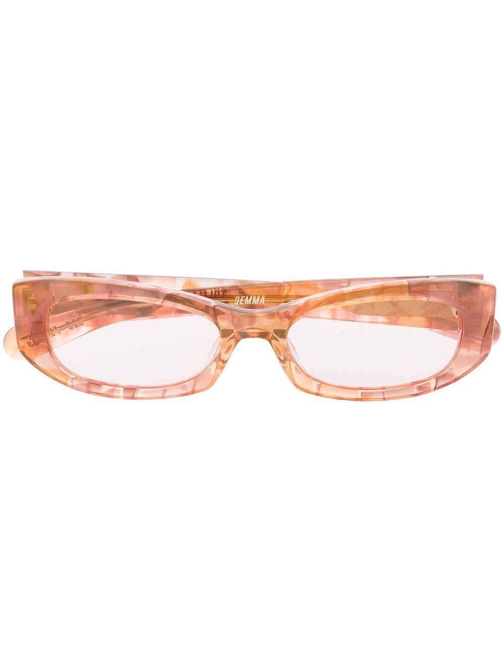 Rose pink square-frame glasses GEMMA 018633 FLATLIST 