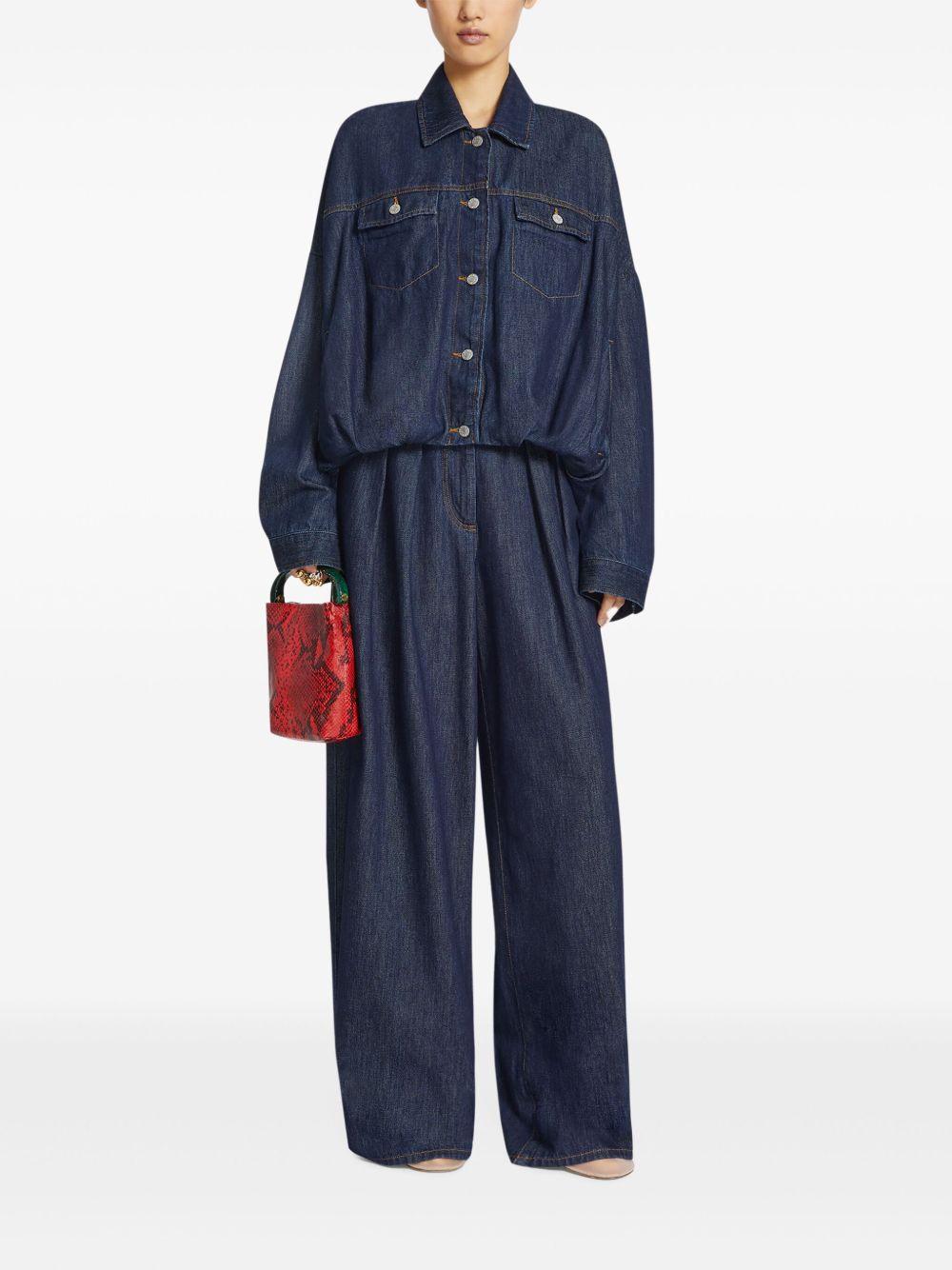 Puffball-hem denim jacket 010515 1552507 DRIES VAN NOTEN 