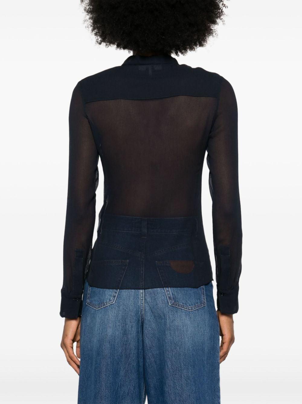 chiffon-crepe silk shirt<BR/><BR/> CHC24AHT11006 48Q CHLOÉ 