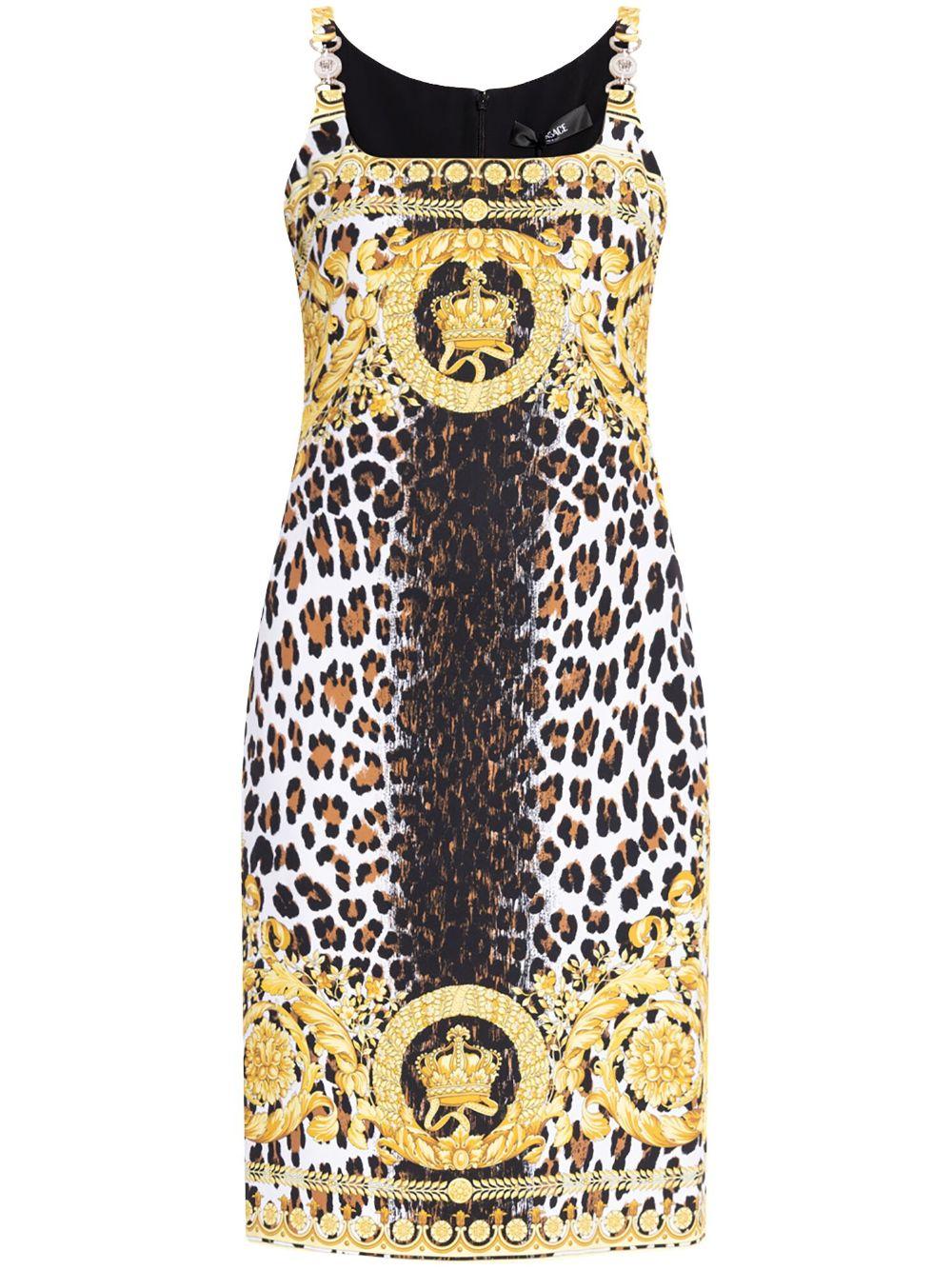 Medusa-printed dress<BR/><BR/><BR/> 1016410 1A124835W050 VERSACE 