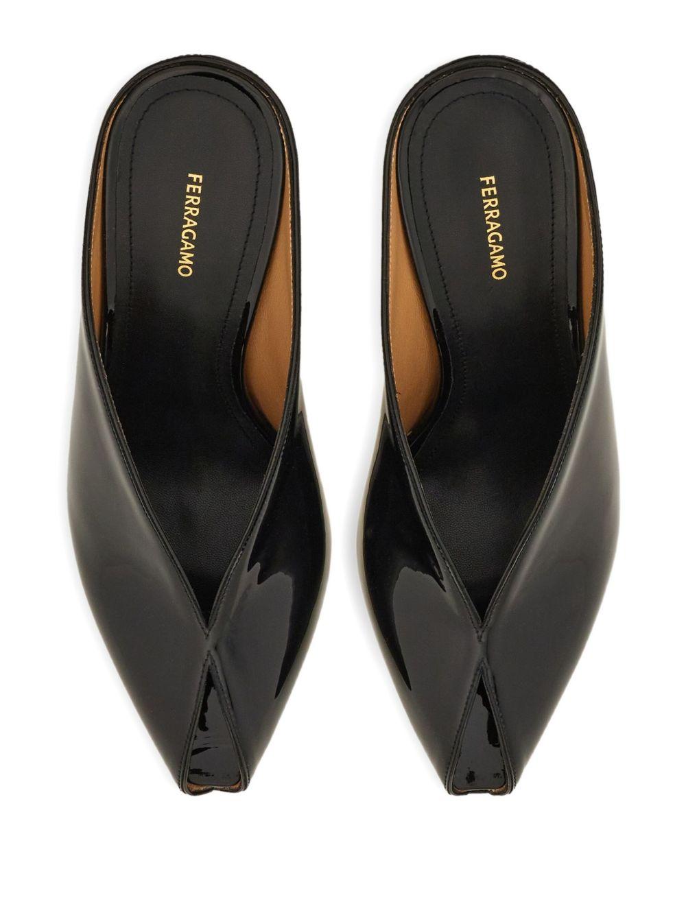 Wedge Mules 01K874 ALICIA 95 787572NERO BISCOTTO NERO FERRAGAMO 
