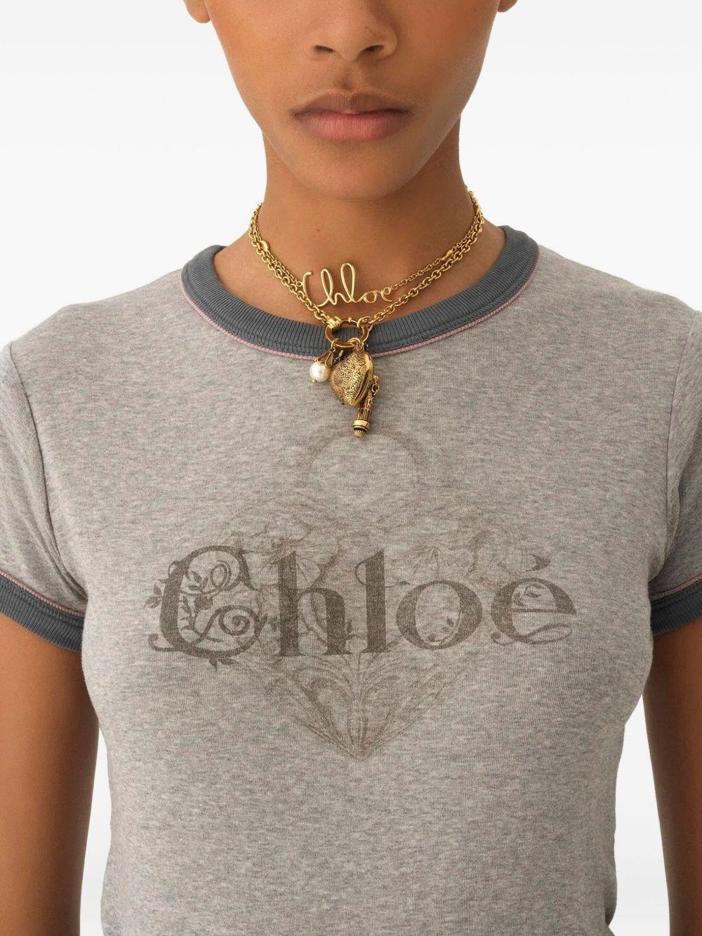 Logo T-shirt CH25WJH03195 01B CHLOÉ 