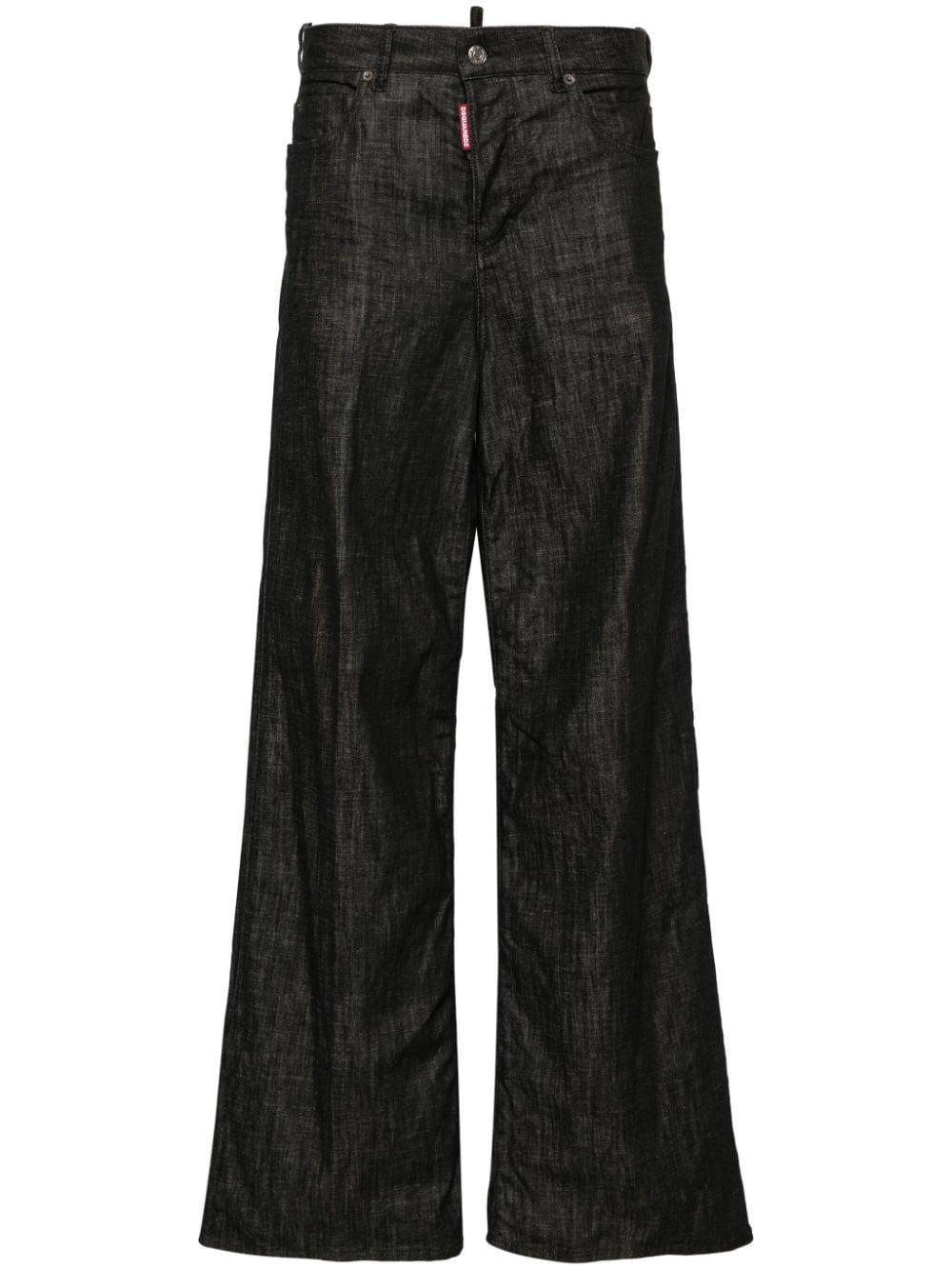 Traveller mid-rise wide-leg jeans<BR/><BR/><BR/> S75LB0987 S30357900 DSQUARED2 