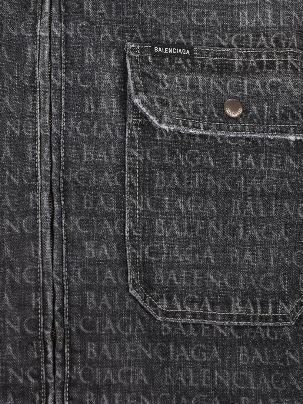 chest pockets logo print shirt jacket 856919 TTWA51269 BALENCIAGA 