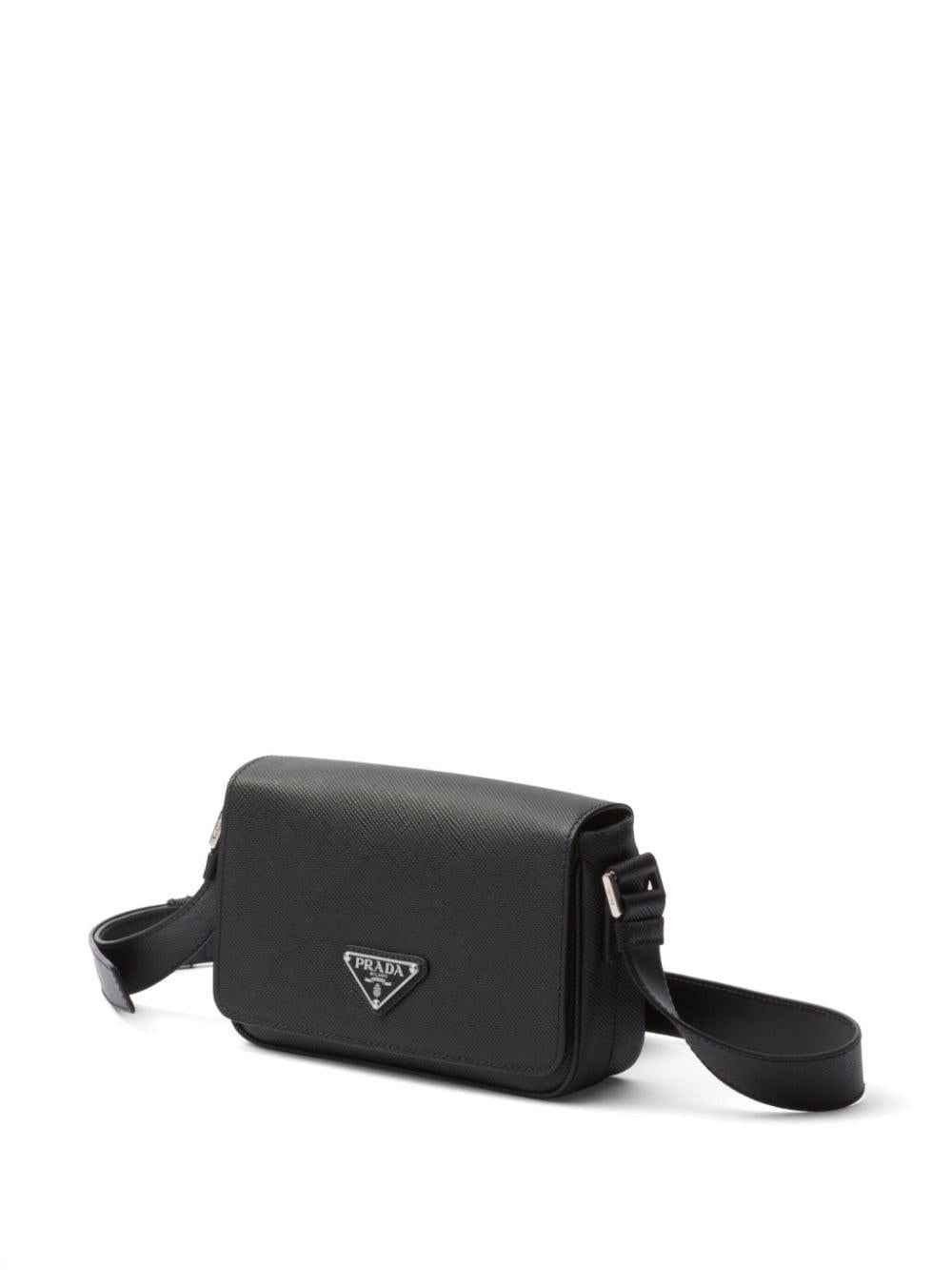Saffiano enamel triangle logo flap shoulder bag<BR/><BR/><BR/> 2VD065 2FADF0002 PRADA 