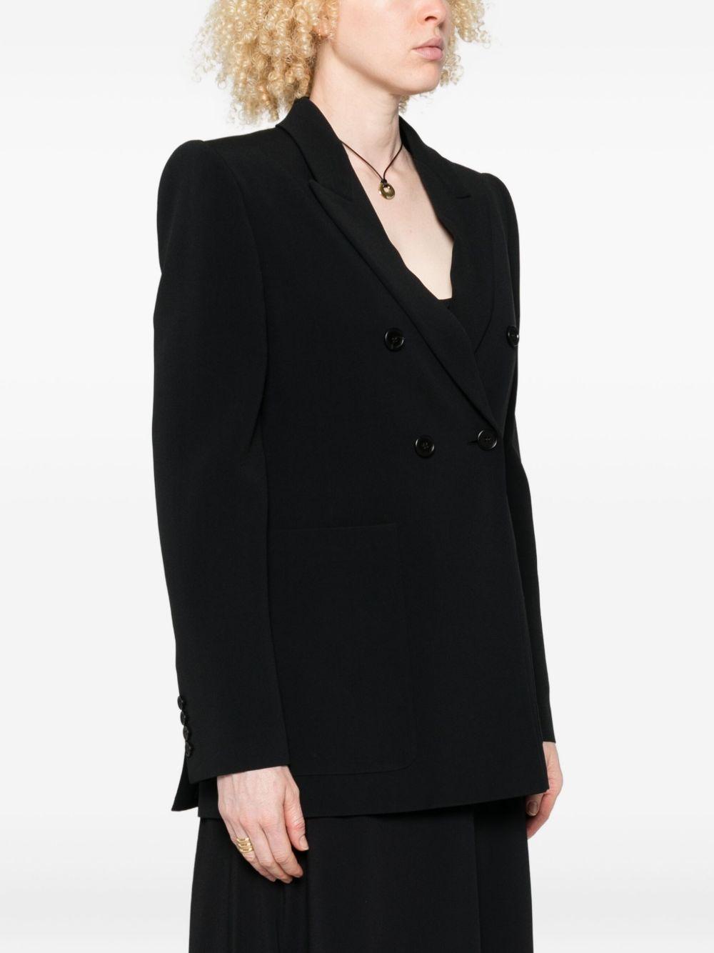 Double-breasted tailored jacket in a crêpe mix CH25AVE30263 001 CHLOÉ 