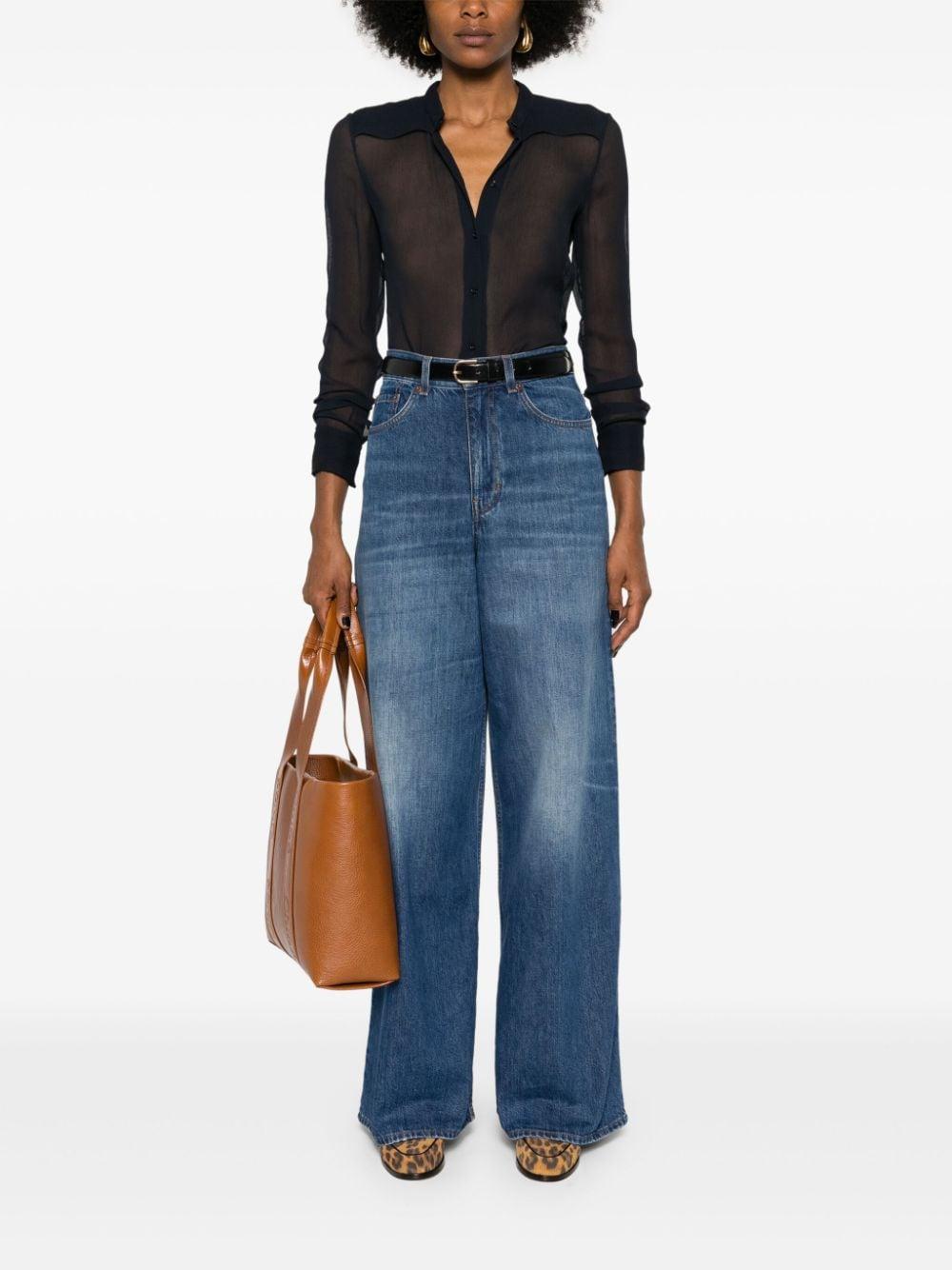 chiffon-crepe silk shirt<BR/><BR/> CHC24AHT11006 48Q CHLOÉ 