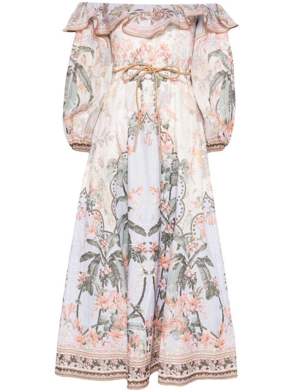 Wylie midi dress<BR/><BR/><BR/> 1718DRS251 BUF ZIMMERMANN 