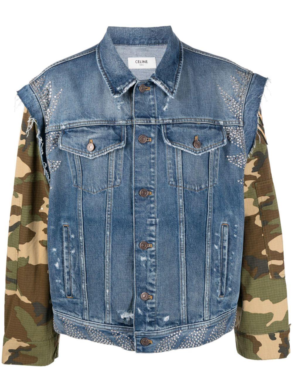 Layered denim jacket 2Q621996T 08LY CÉLINE 