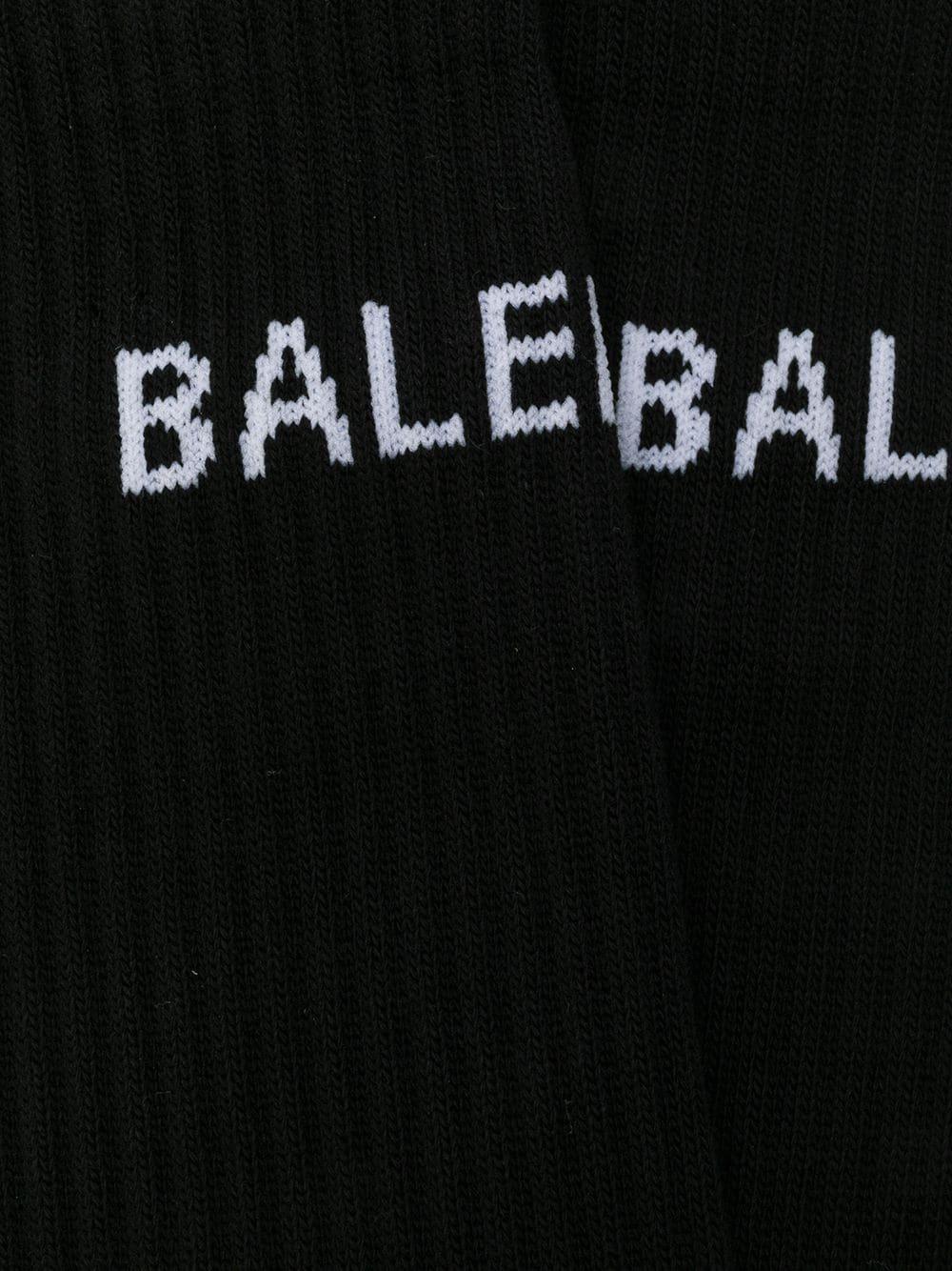 Black front logo socks 530580472B4 1077 BALENCIAGA 