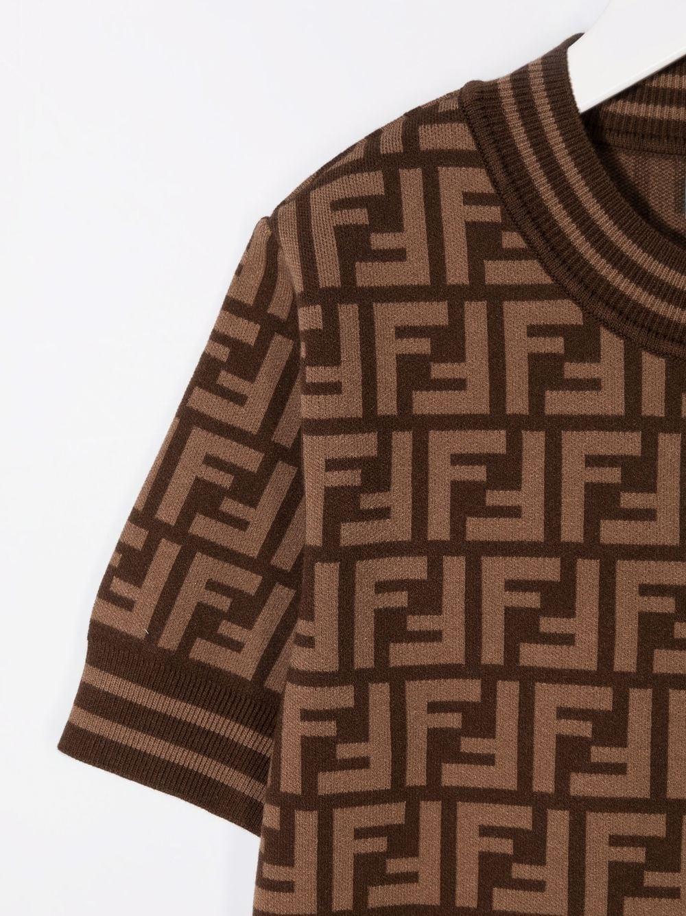 Shirt with logo print JFG069 AEYDF15B6 FENDI KIDS 