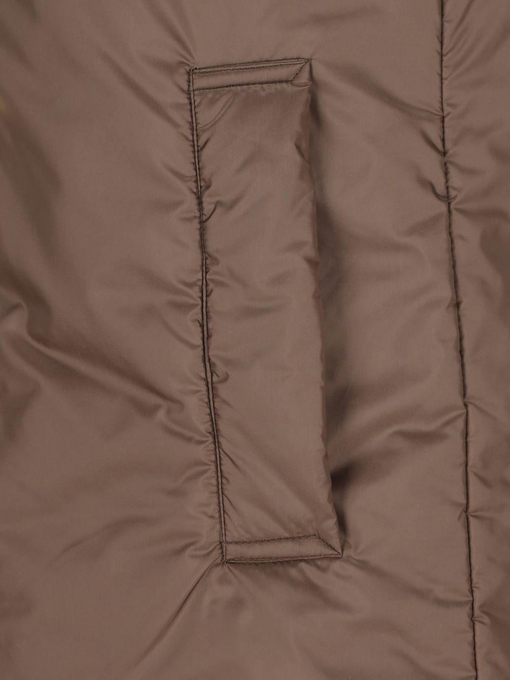 Water-repellent padded canvas hooded gilet 2619291044 GREENGO049 MAX MARA THE CUBE 