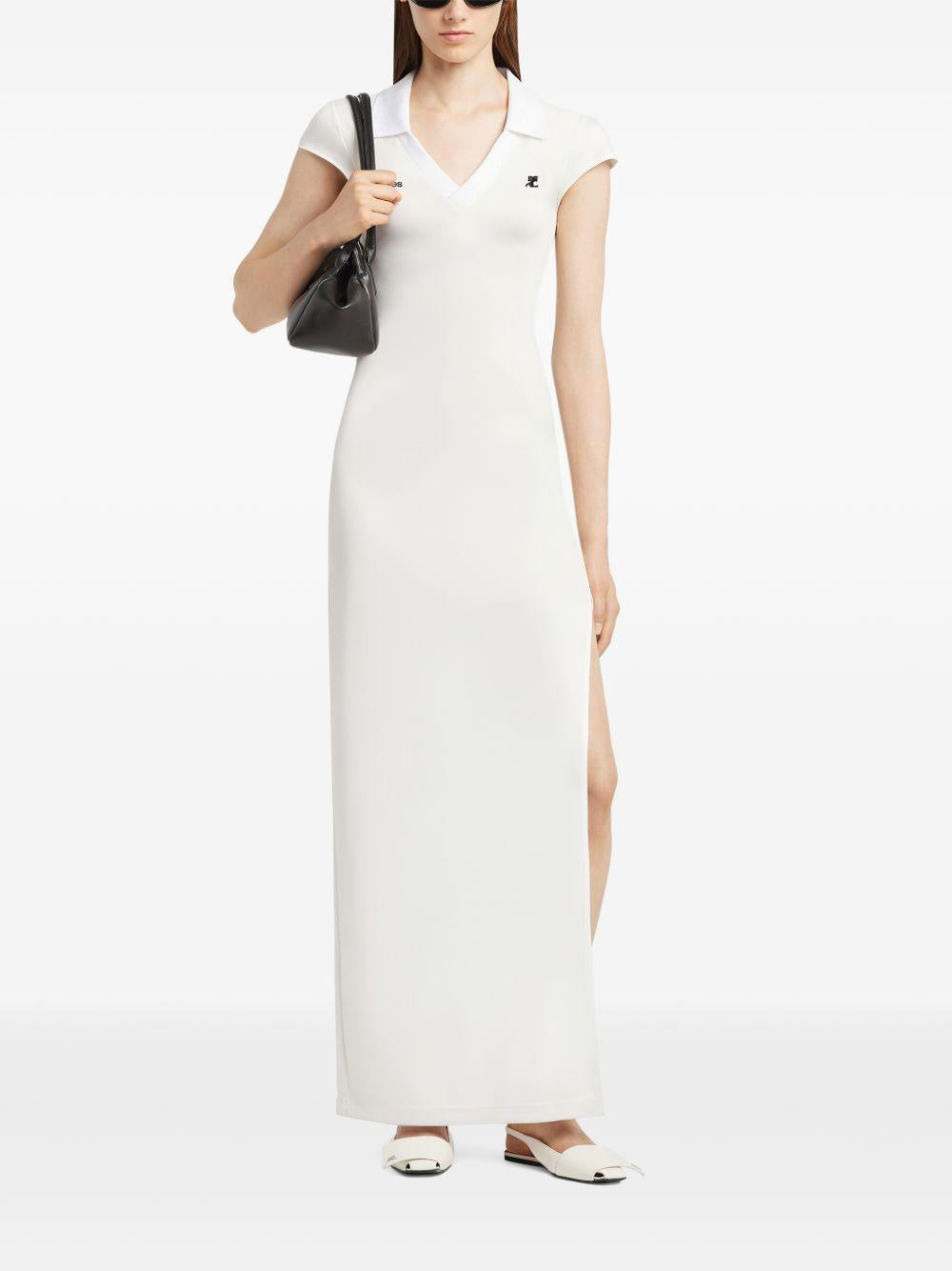 logo maxi dress 126JRO807JS0195 0098 COURRÈGES 