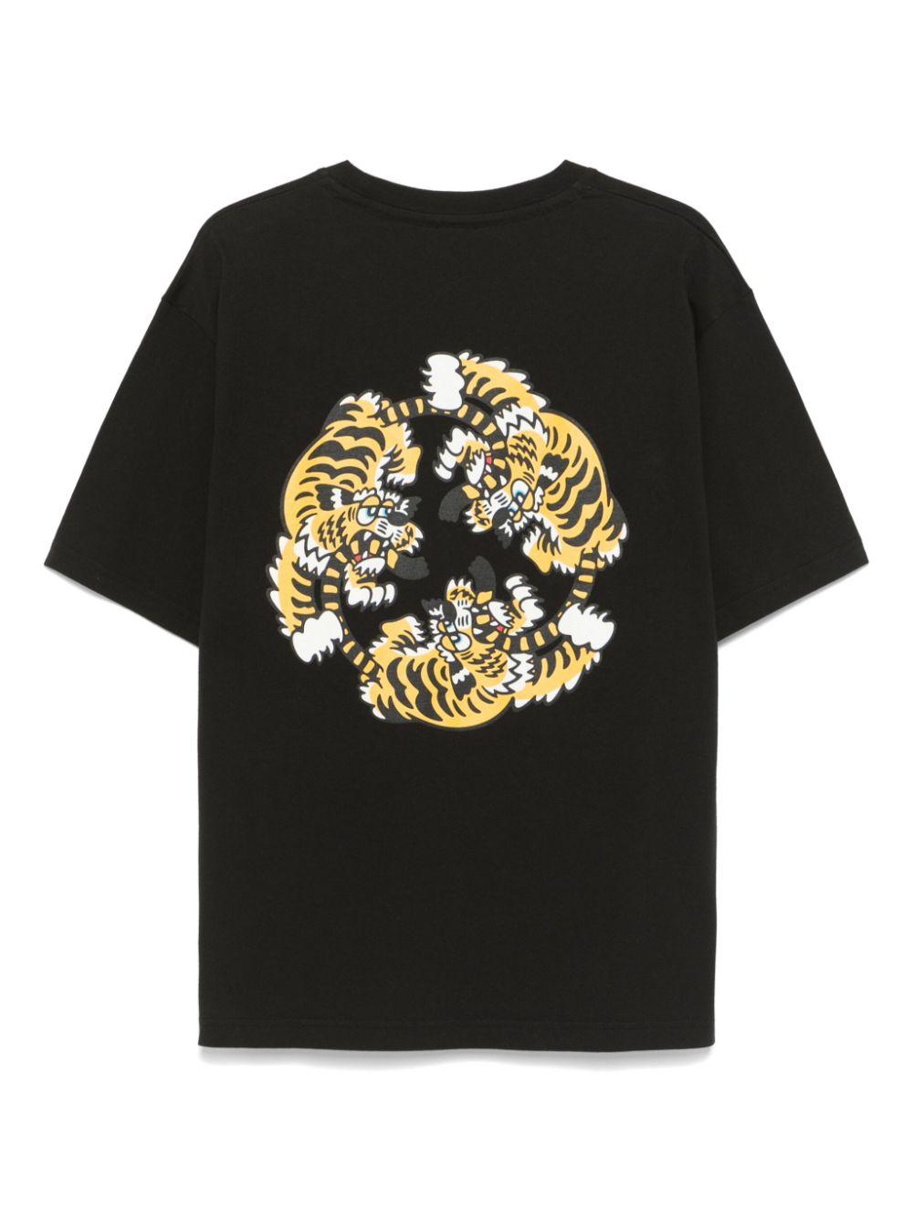 x Verdi logo-print T-shirt<BR/><BR/><BR/> FF58TS4814SG 99J KENZO 