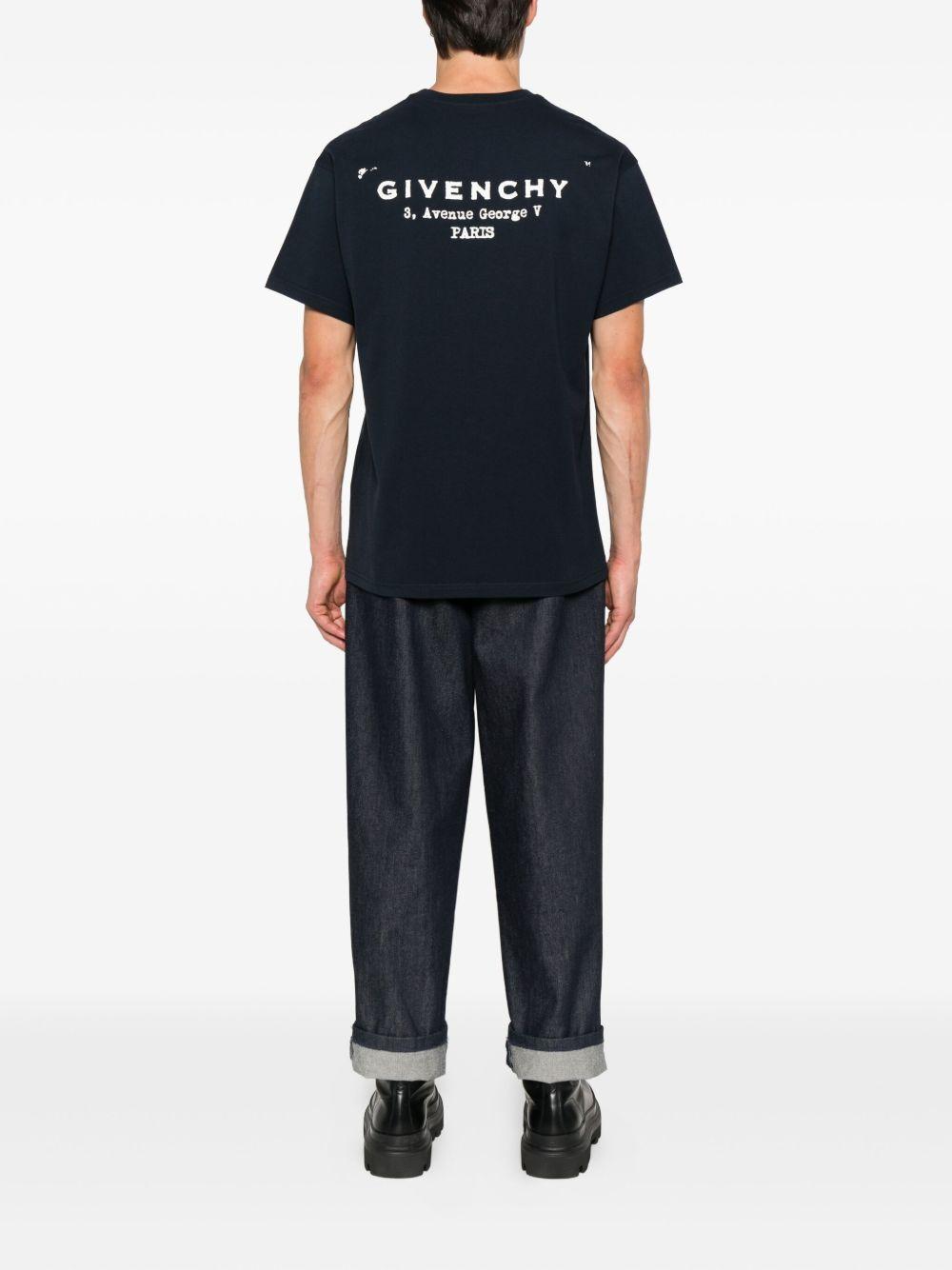 T-shirt in cotton with GIVENCHY Stamp print BM71NK3YRJ 499 GIVENCHY 