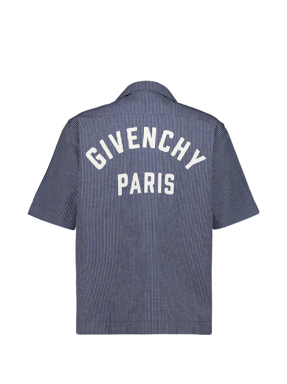 Checked shirt in cotton with GIVENCHY Paris embroidery BM616J16BG 114 GIVENCHY 