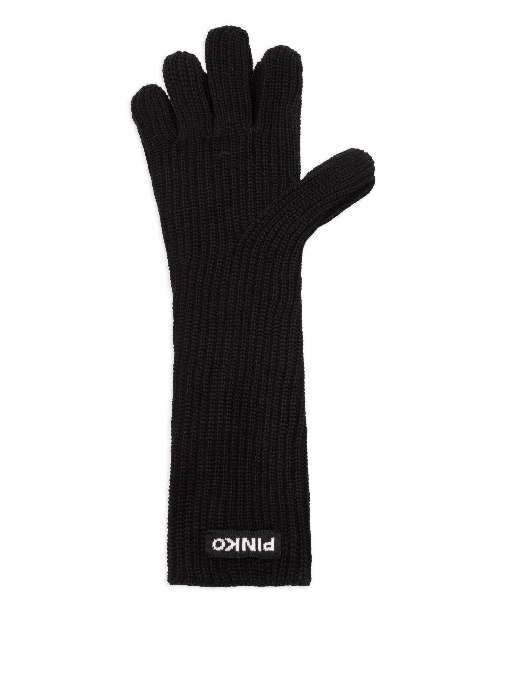 Long wool and cashmere-blend gloves 105997 A2Z4Z99 PINKO 