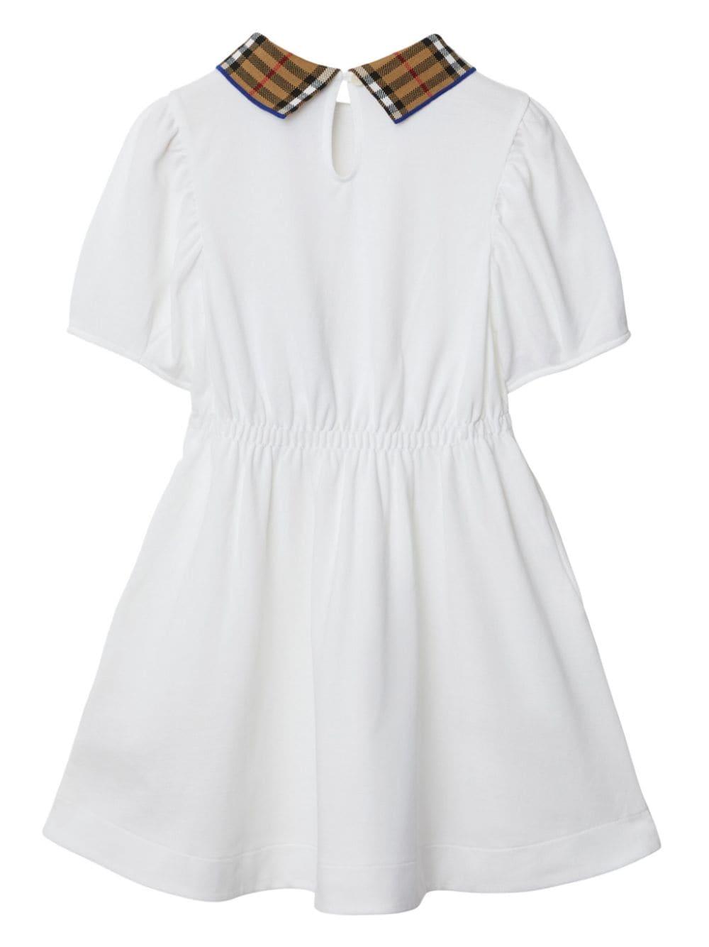 Check-collar cotton polo shirt 8073165 A1464 BURBERRY KIDS 