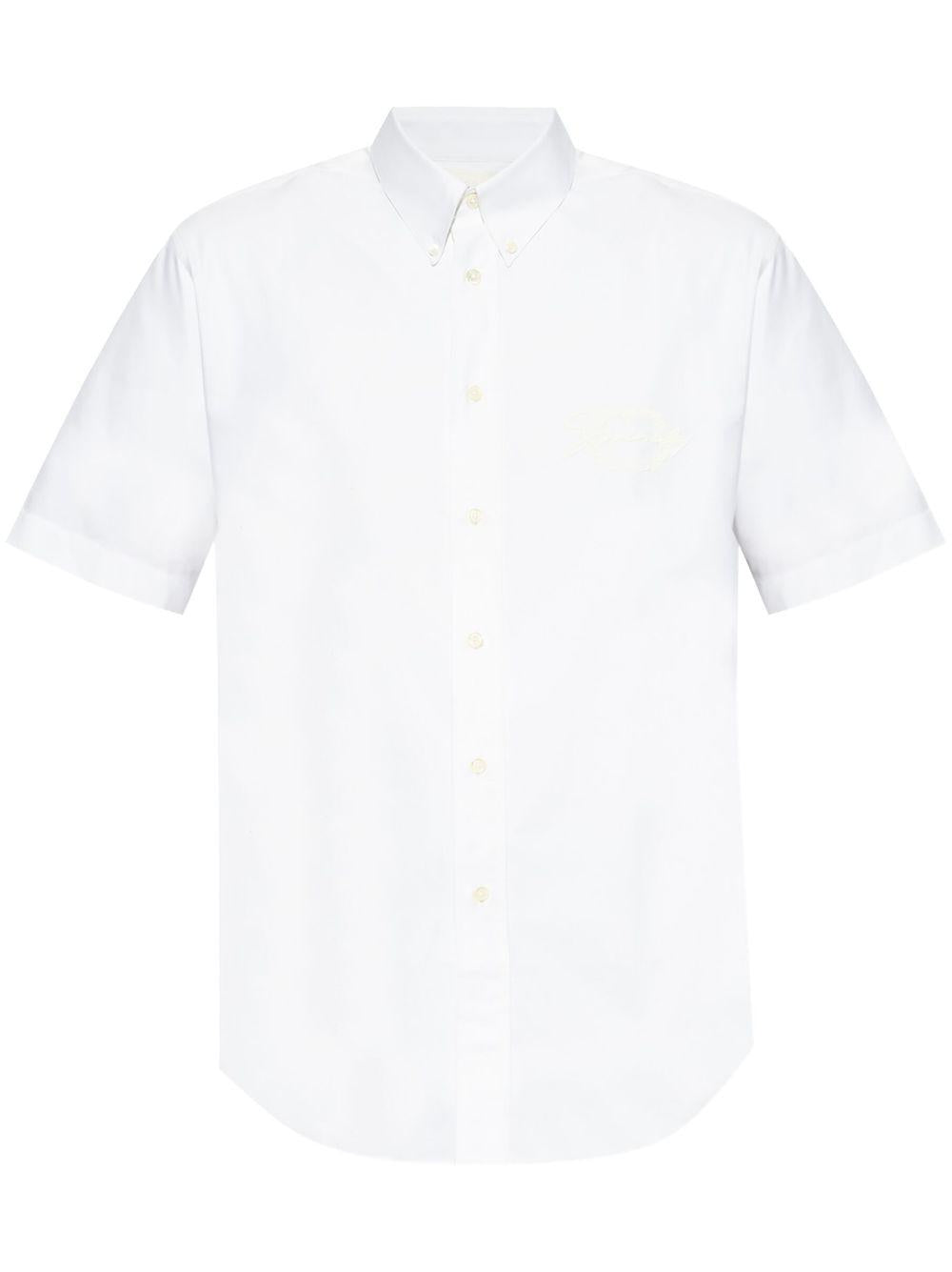 Logo-embroidered shirt<BR/><BR/><BR/> BM611CG1ZF 100 GIVENCHY 