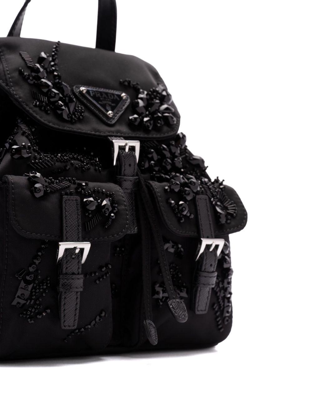 Enamel triangle-logo backpack<BR/><BR/><BR/> 1BH029 2C4YF0002 PRADA 