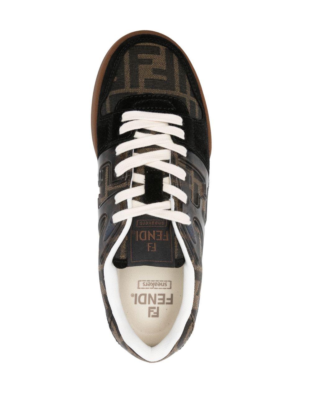 Zucca-monogram panelled sneakers 8E8470 AQ6IF17JT FENDI 