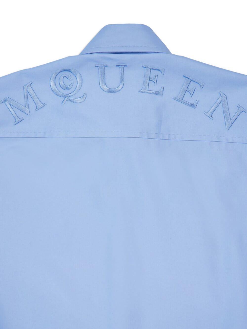Jermyn St. Blue Utility Cotton Shirt 832666 QSABY4343 ALEXANDER MCQUEEN 