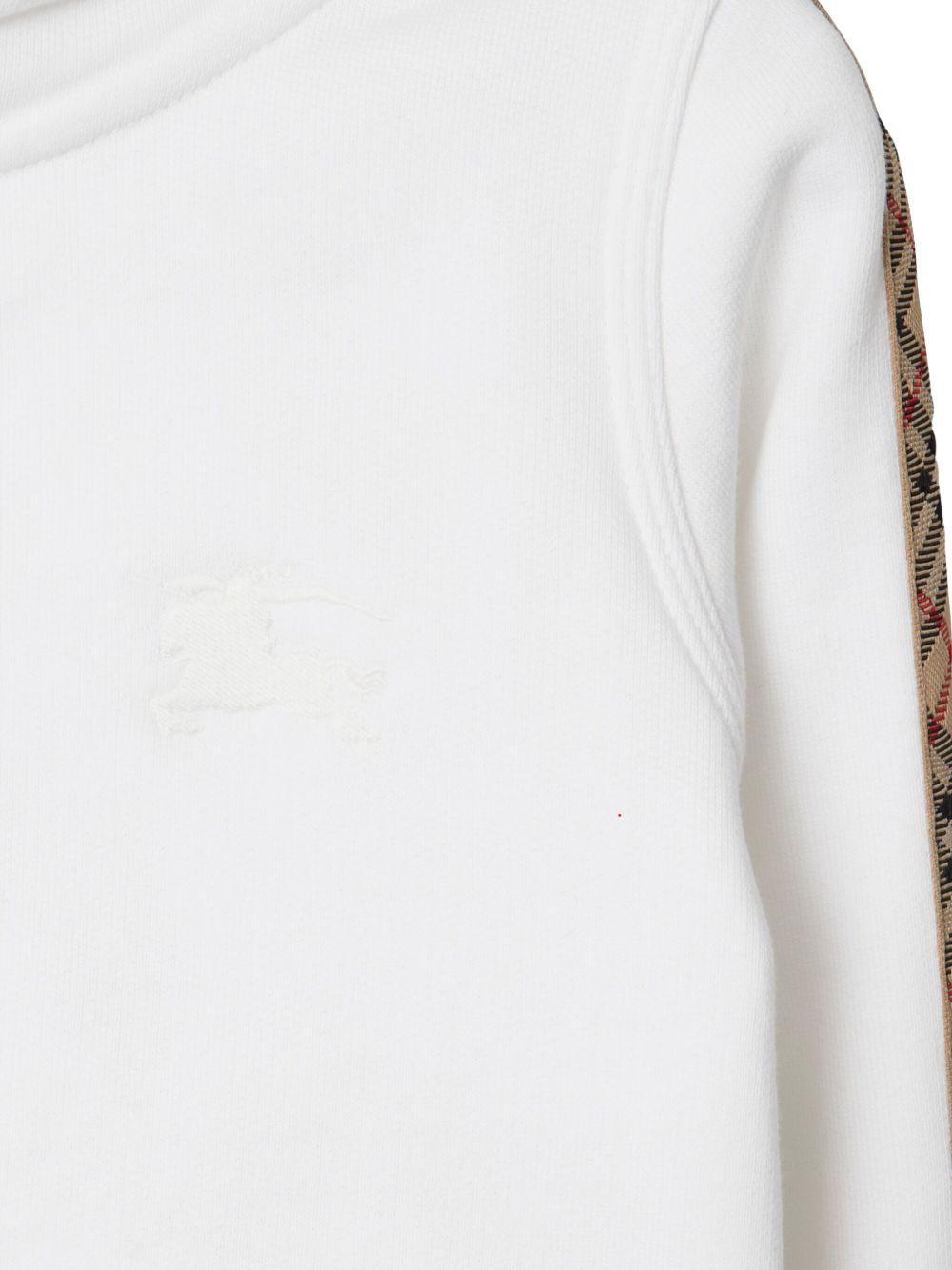 Check Trim Cotton Zip Hoodie 8111903 A1464 BURBERRY KIDS 
