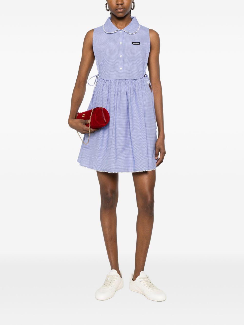 Gingham check mini-dress MF6203187G S-OOOF0AZ1 MIU MIU 