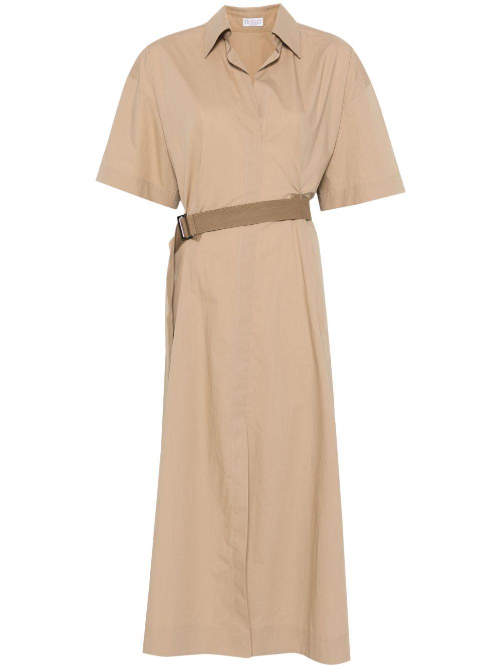 Poplin midi dress<BR/><BR/><BR/> M0H93A5306 C2871 BRUNELLO CUCINELLI 