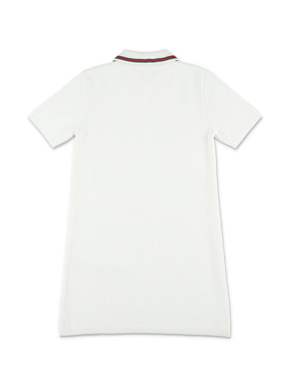 Web-stripe trim dress<BR/><BR/><BR/> 809682 XKEIR9060 GUCCI KIDS 