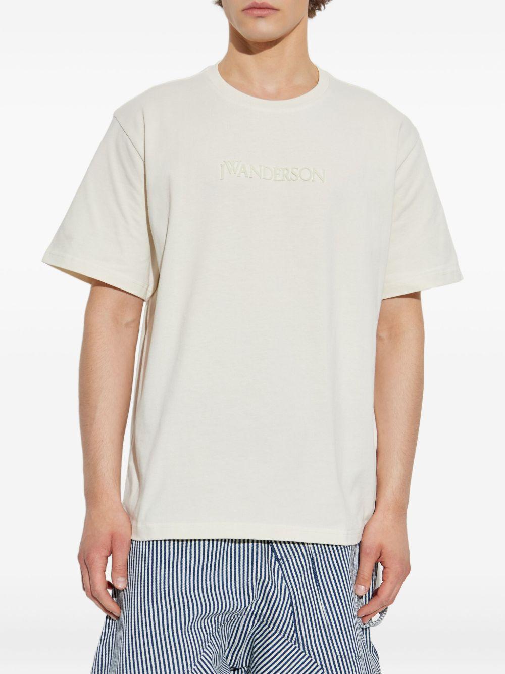 Crew Neck T-Shirt with Embroidery Logo Lettering on the Front JT0258 PG1510002 JW ANDERSON 