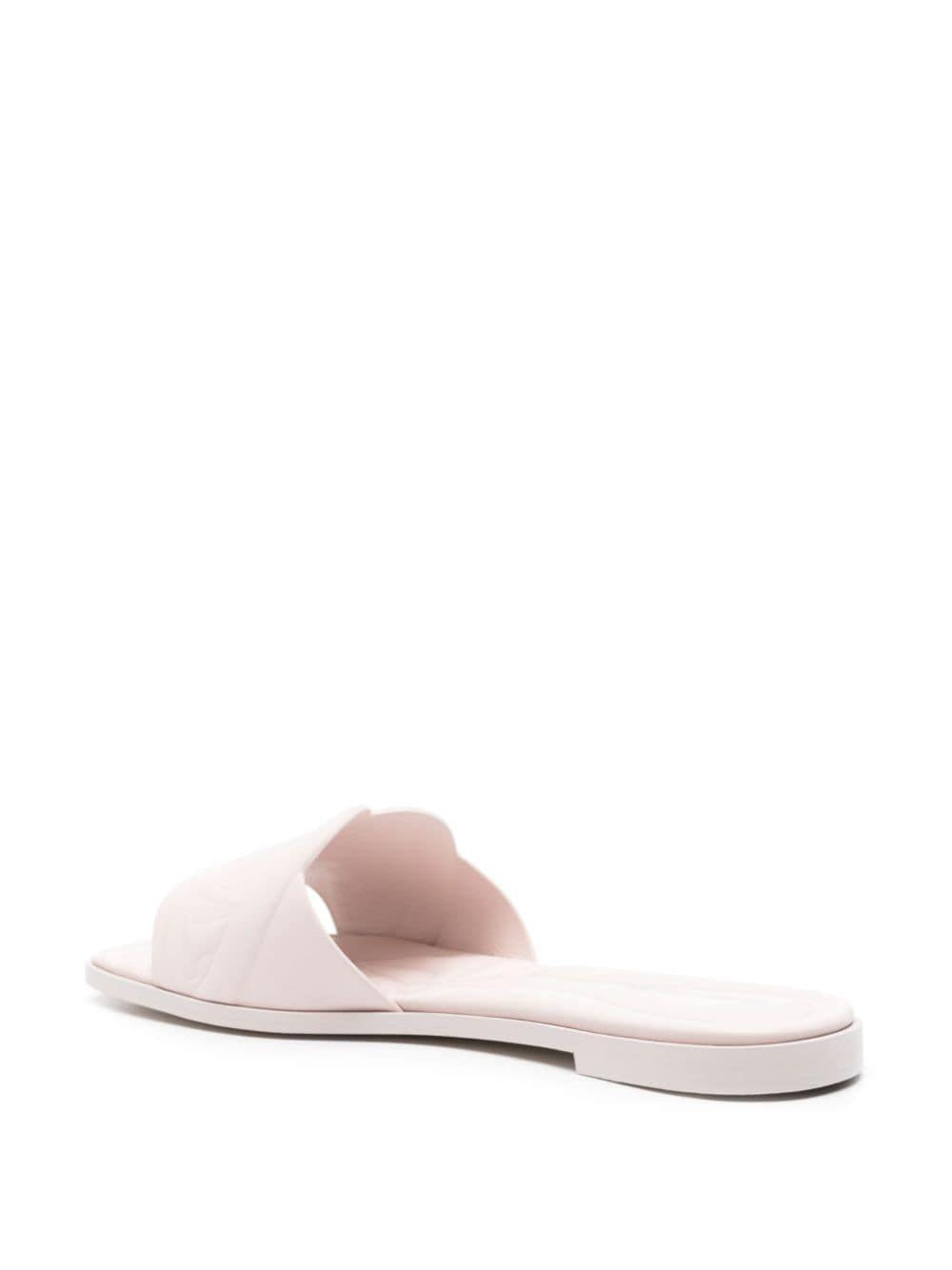 Embossed-logo leather sandals<BR/><BR/><BR/> 780714 WIEAE2940 ALEXANDER MCQUEEN 