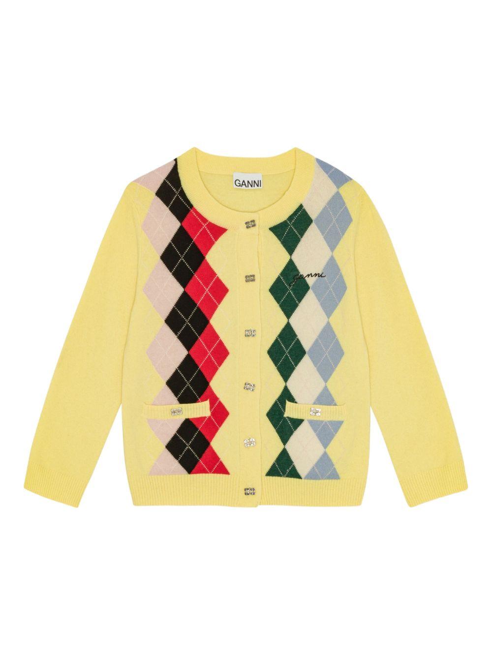 Check Cardigan K2533 122 GANNI 