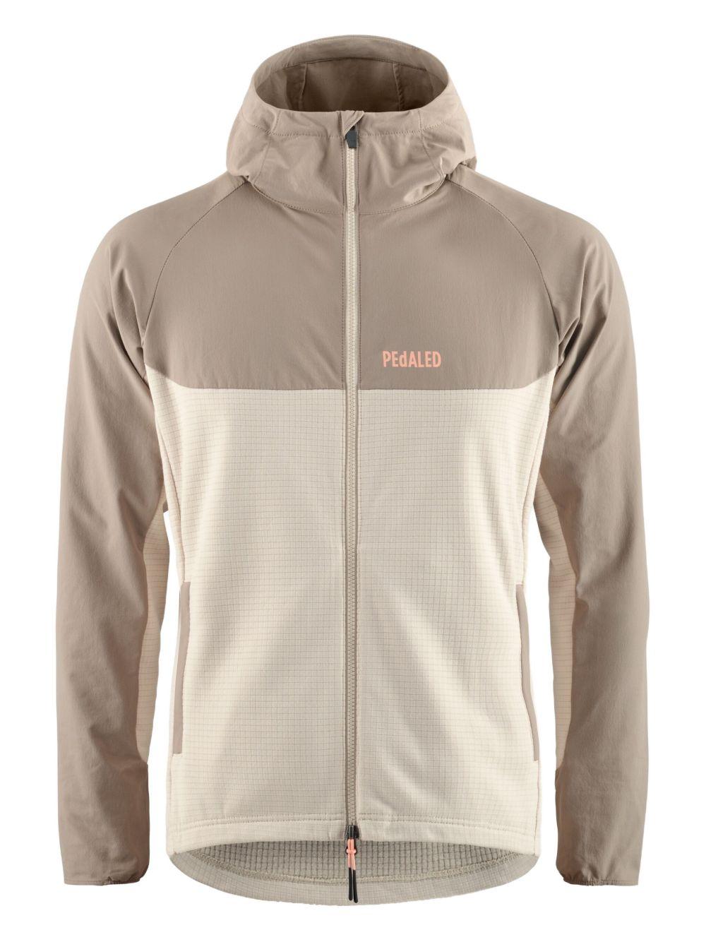 Beige gravel merino hooded jersey 24WHJJA 02PE PEdALED 