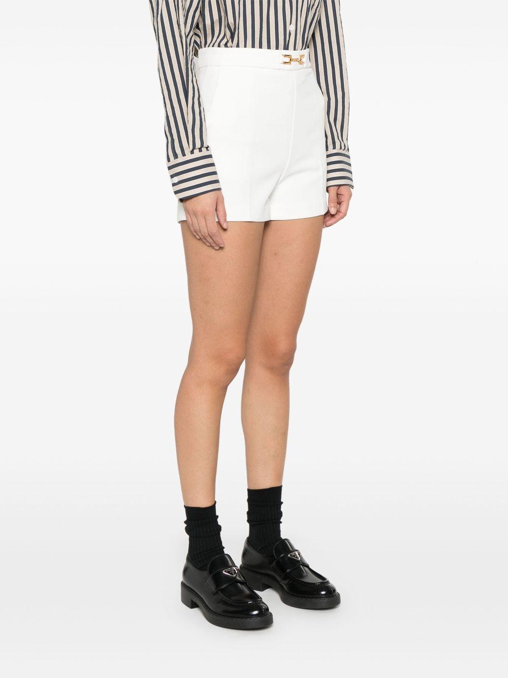 Shorts in crêpe fabric with flaps and logo plaque SH00751E2 360 ELISABETTA FRANCHI 