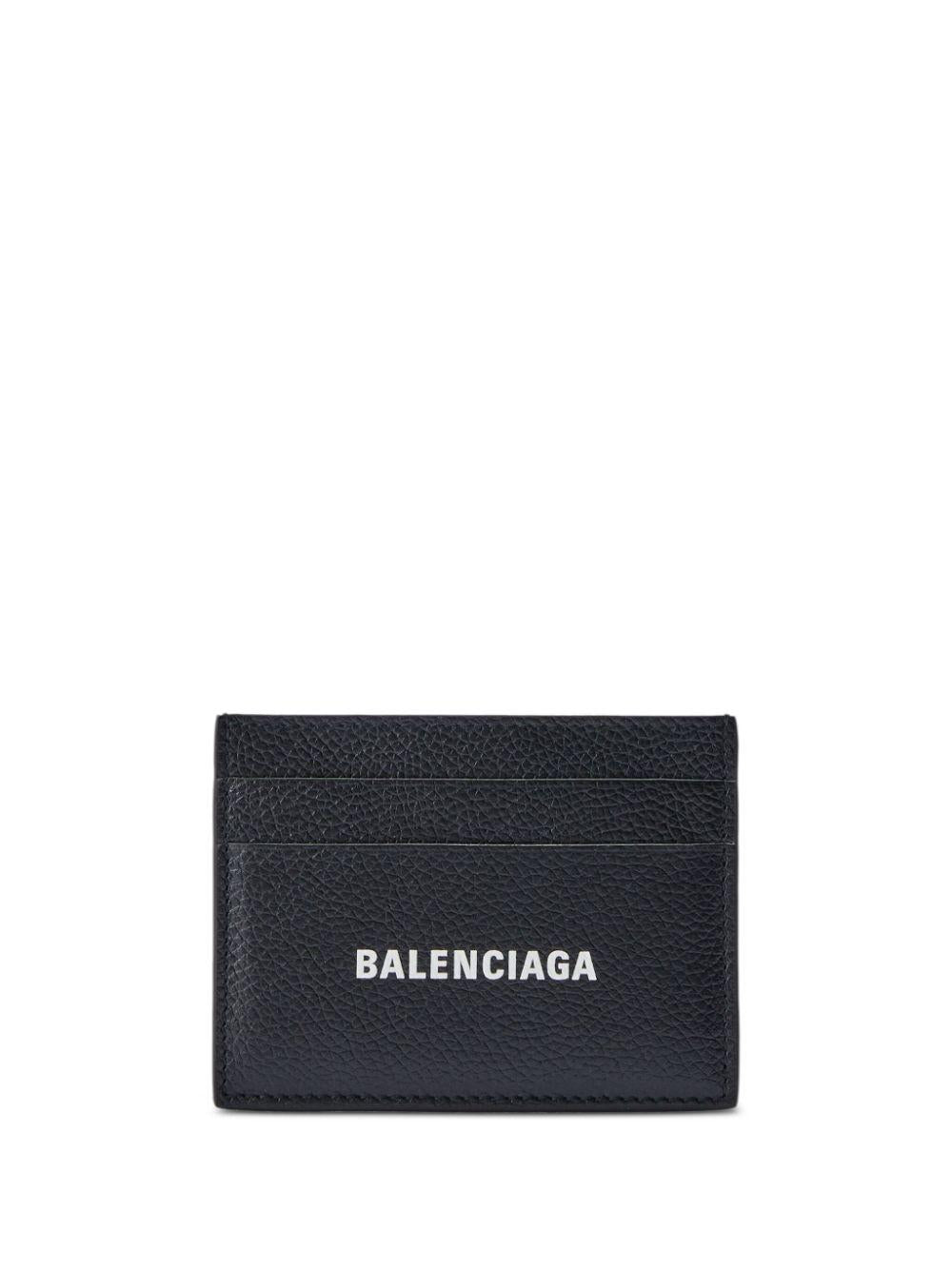 Cash logo-print card holder<BR/><BR/><BR/> 594309 1IZI31090 BALENCIAGA 