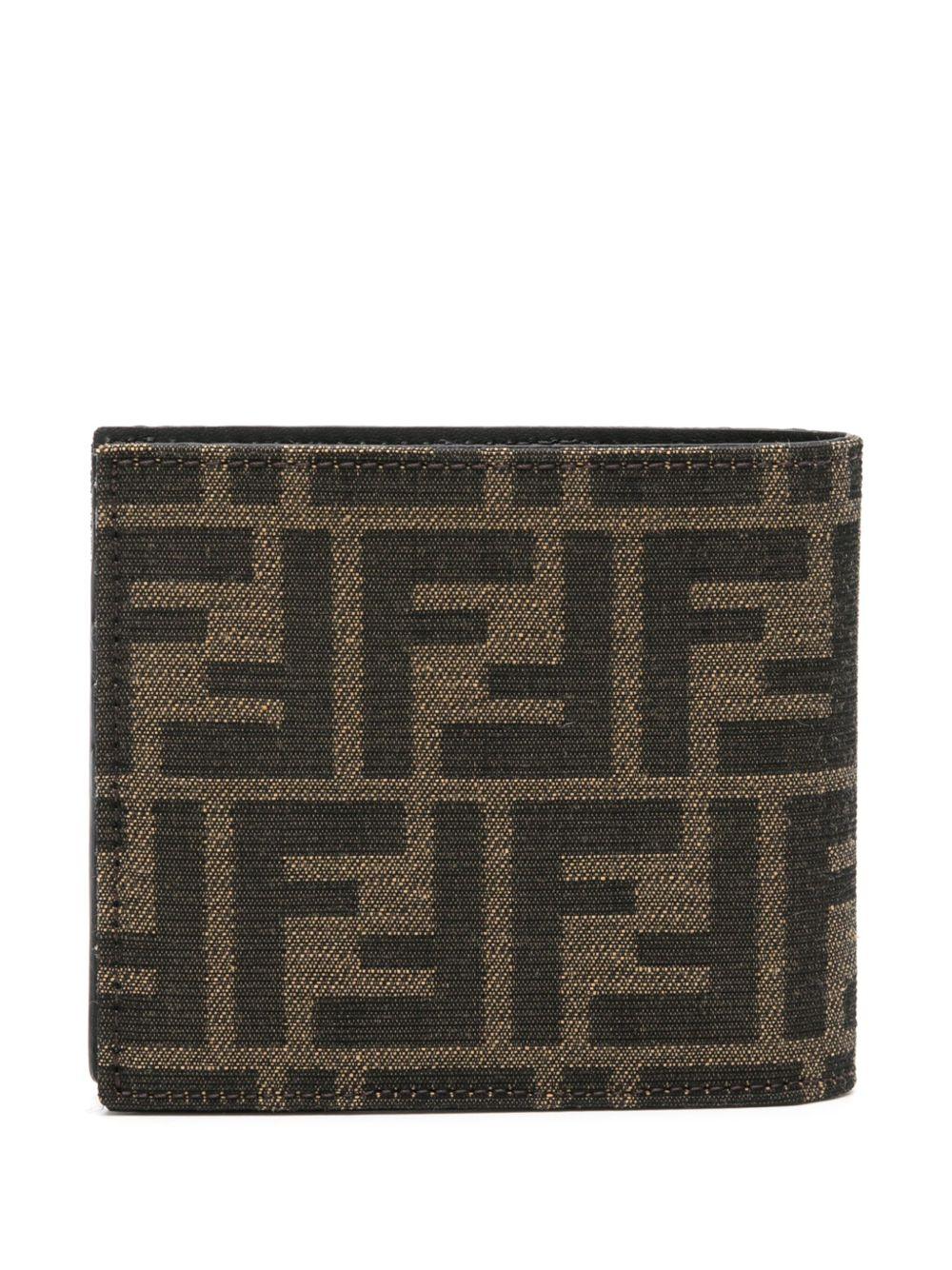 FF-jacquard leather wallet<BR/><BR/><BR/> 7M0169 ALWKF0L3T FENDI 